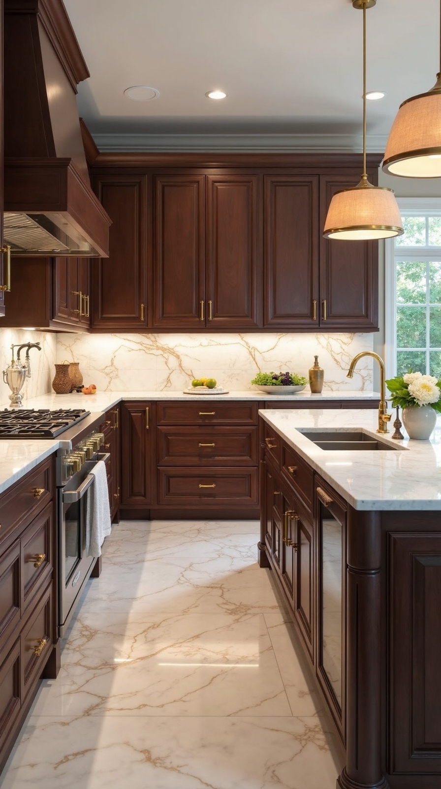 graceful sophisticated luxurious timeless marble backsplash