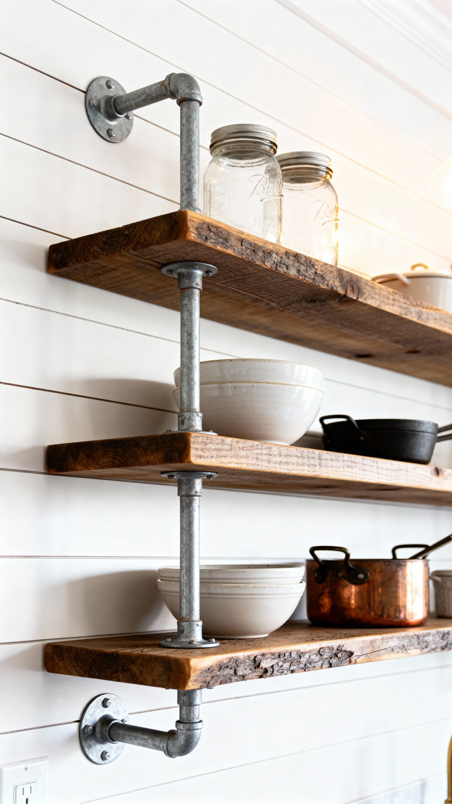 industrial rustic shelving harmony