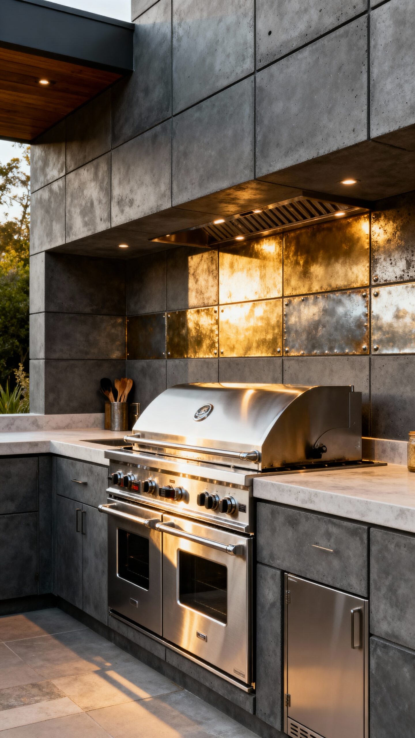 industrial style concrete tiles