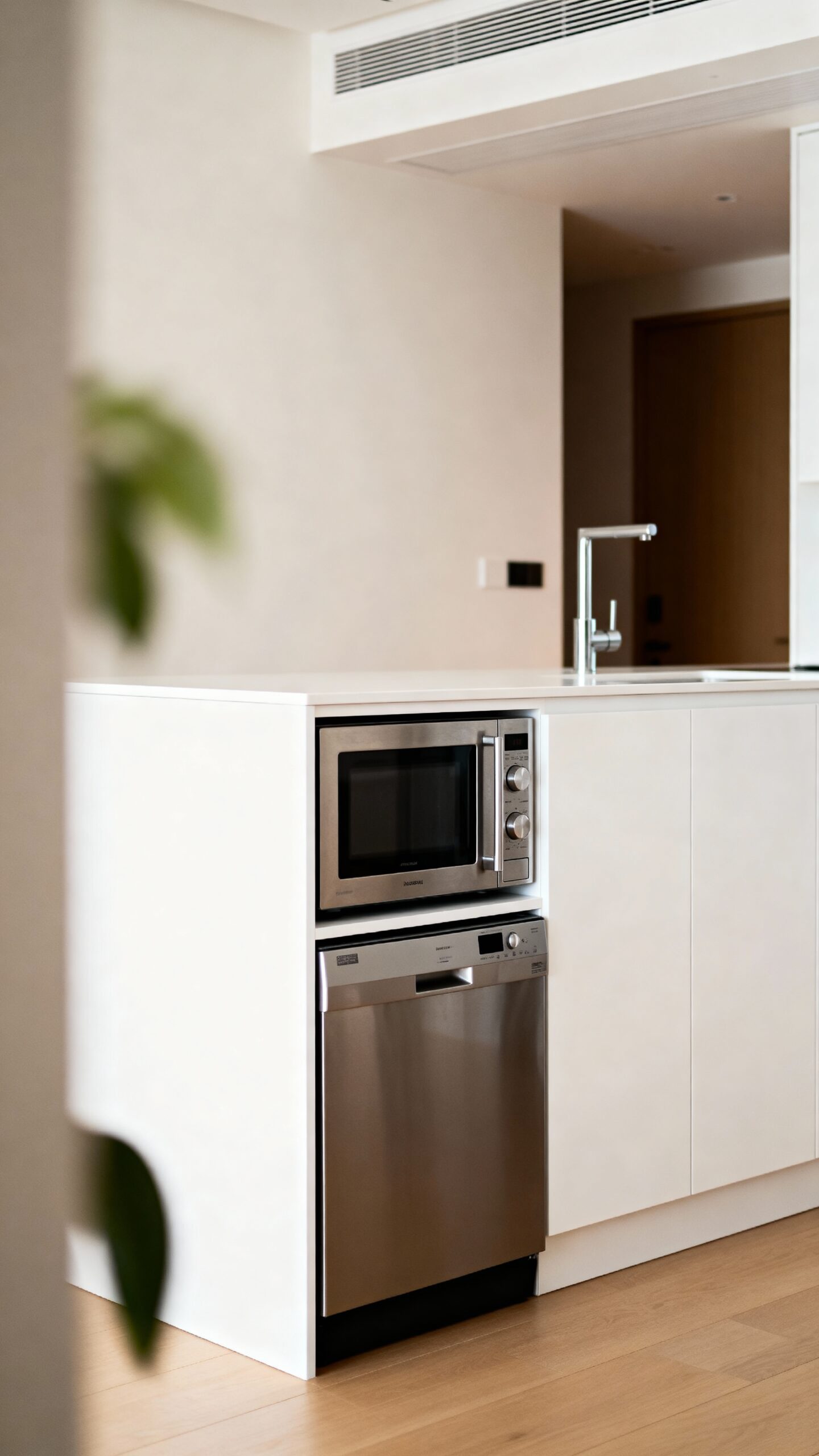 integrated appliance housing for peninsula