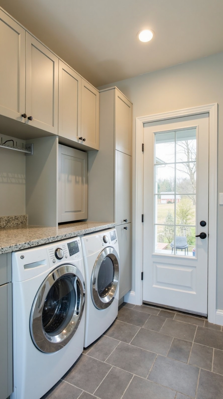 integrated mudroom laundry utility zone