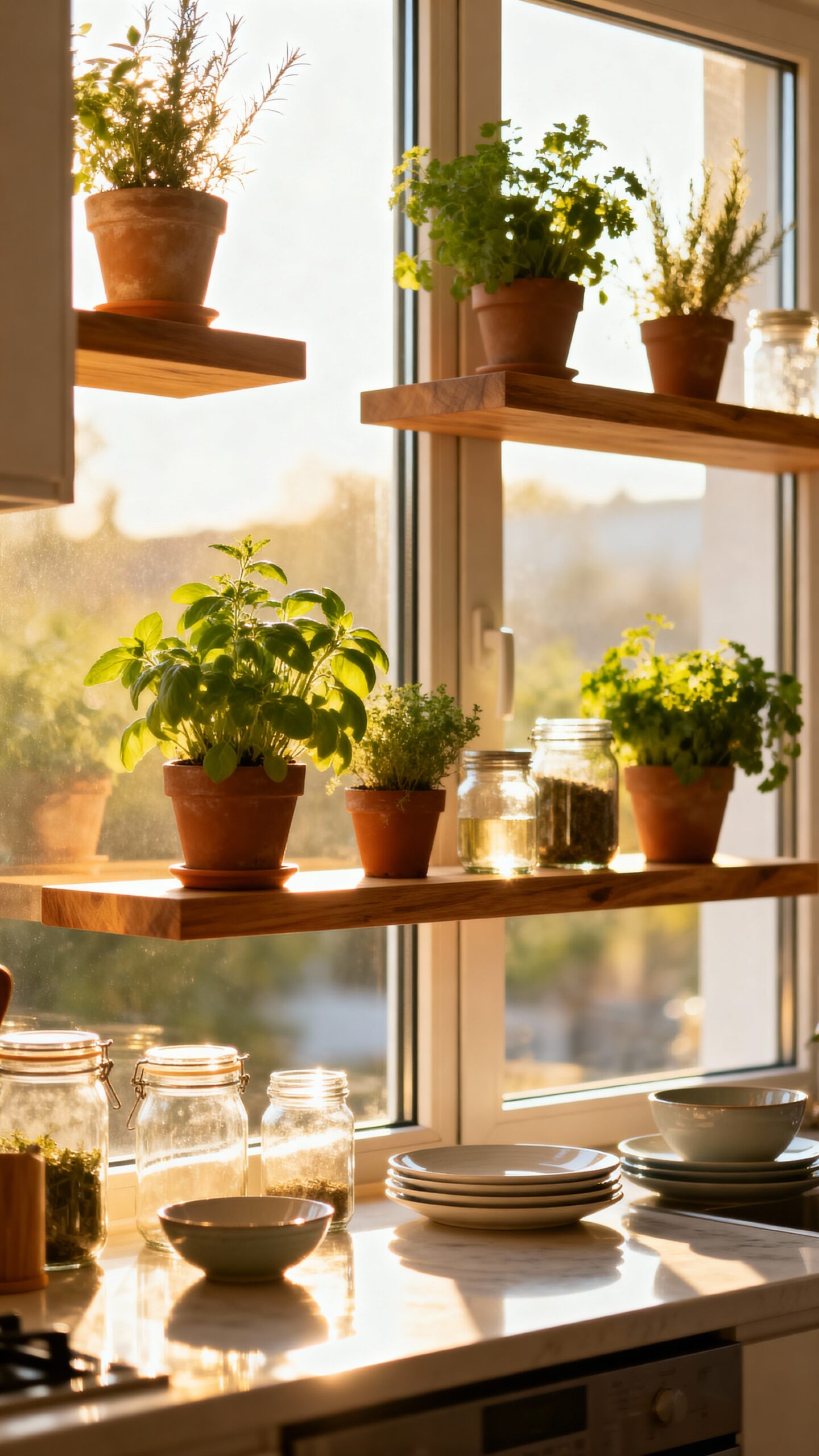 kitchen window storage ideas