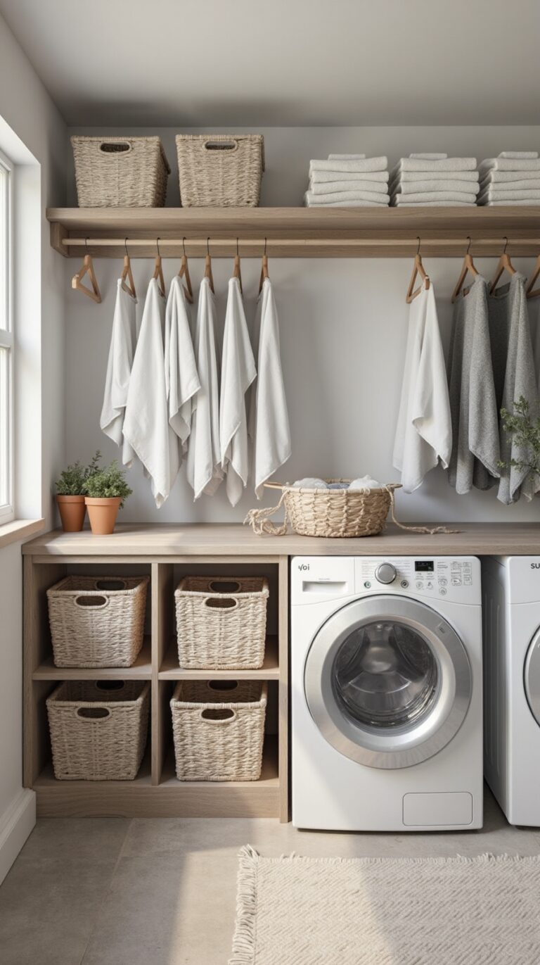 laundry room folding stations simplify sorting