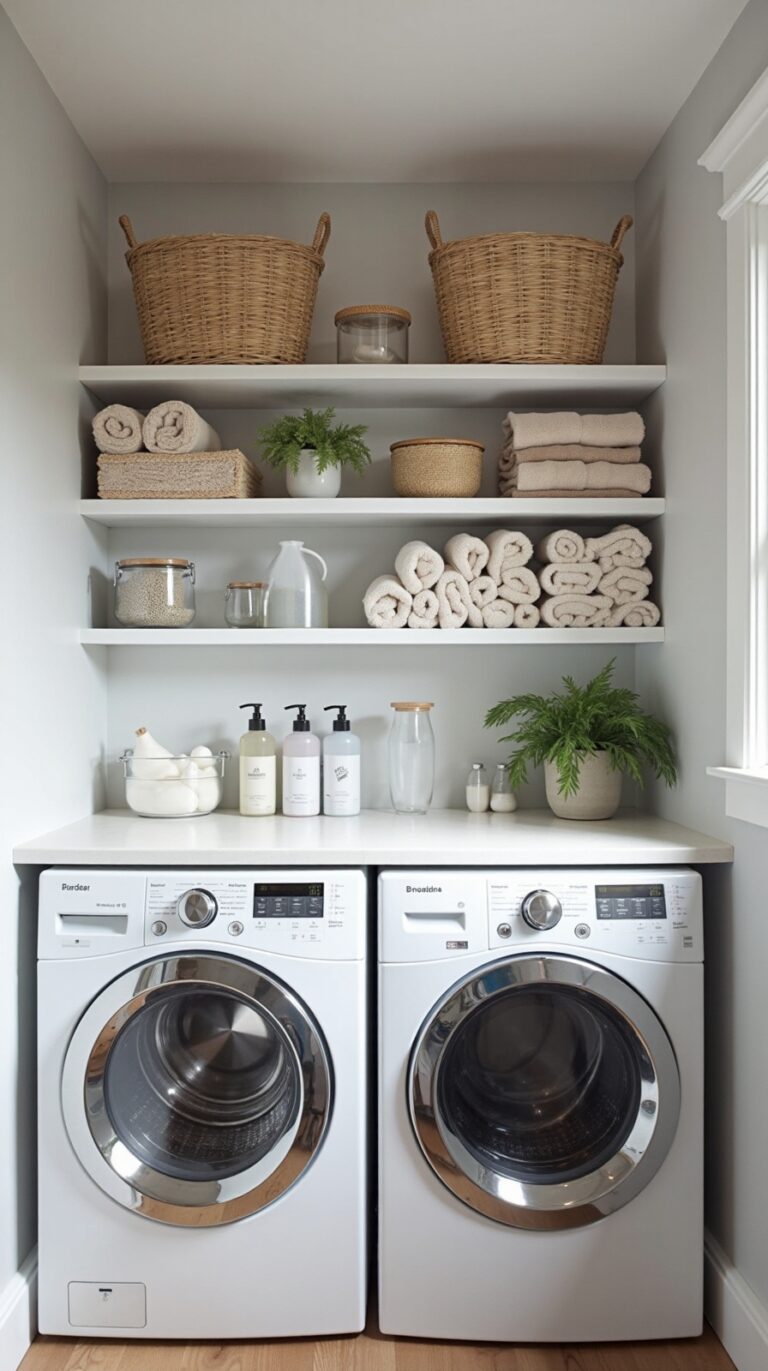 laundry room shelving storage solutions