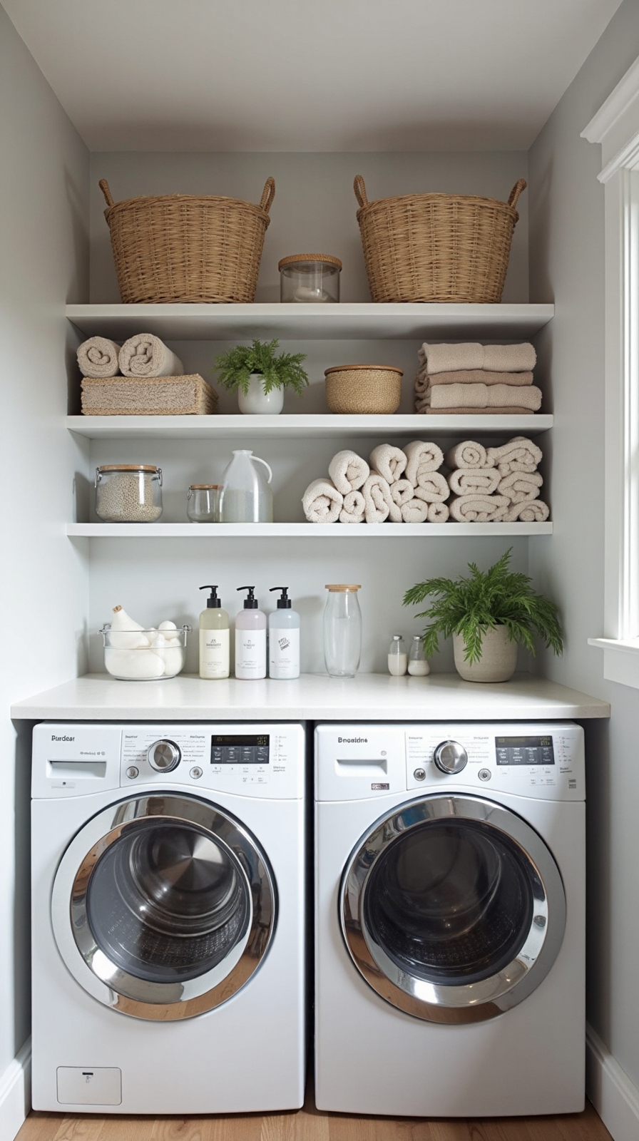 laundry room shelving storage solutions