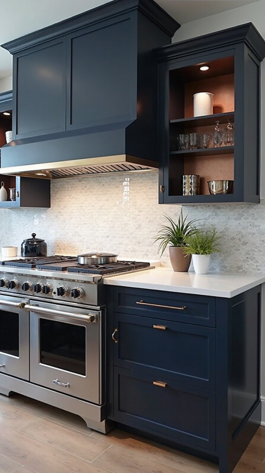 layered contrasting dimensional personalized backsplash