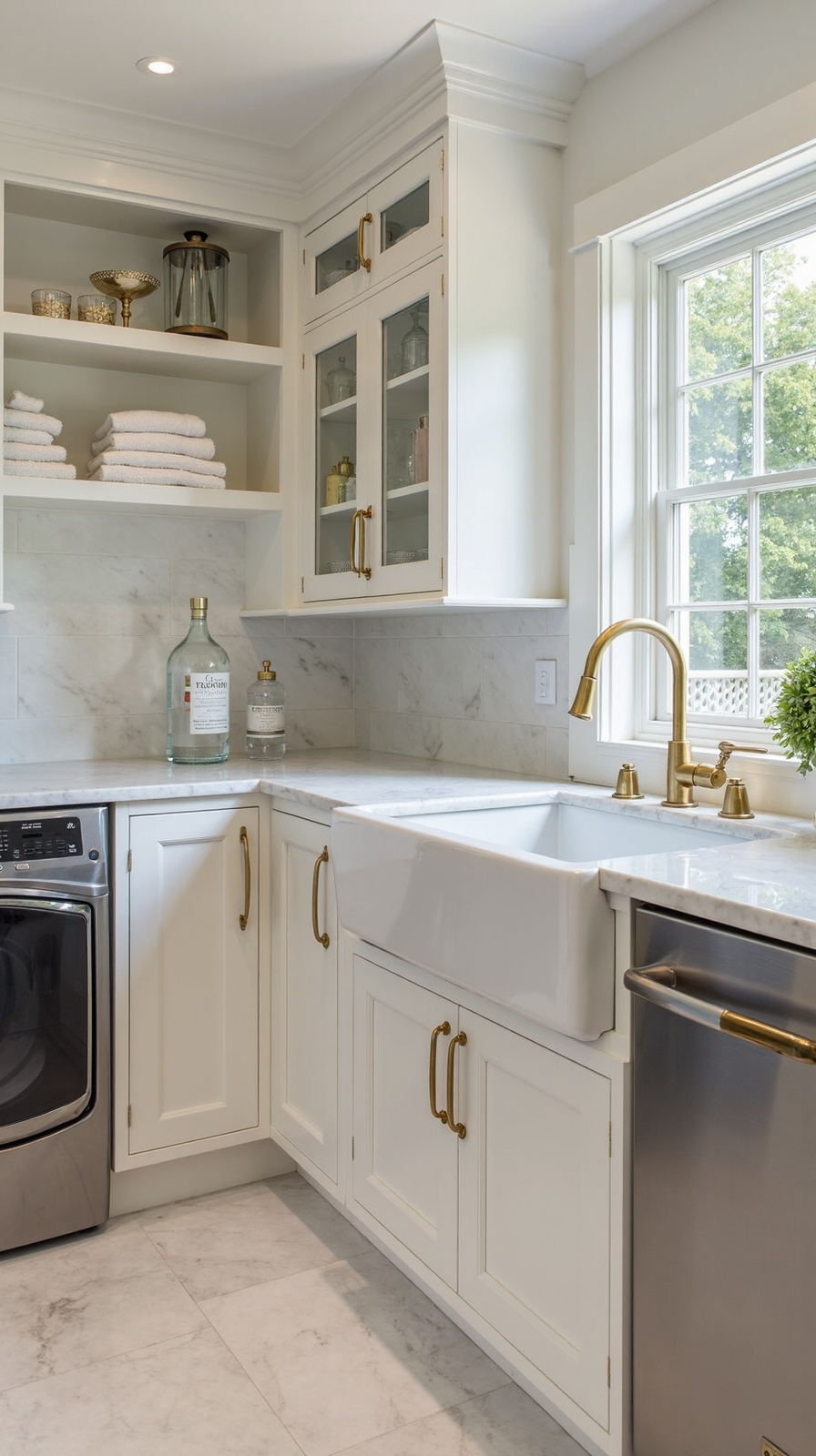 luxurious sophisticated laundry room hardware