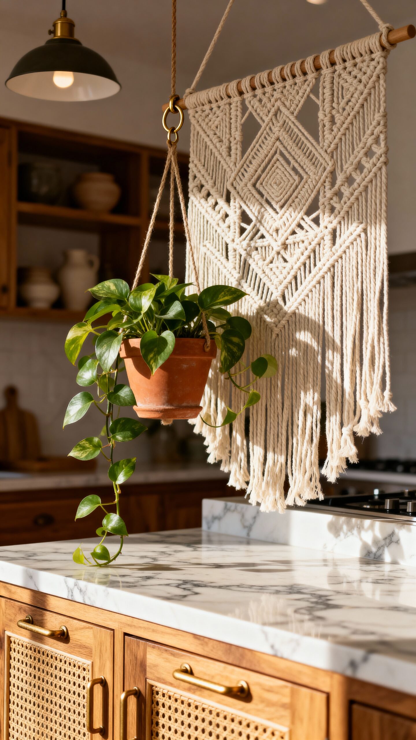 macrame wall decor for kitchen