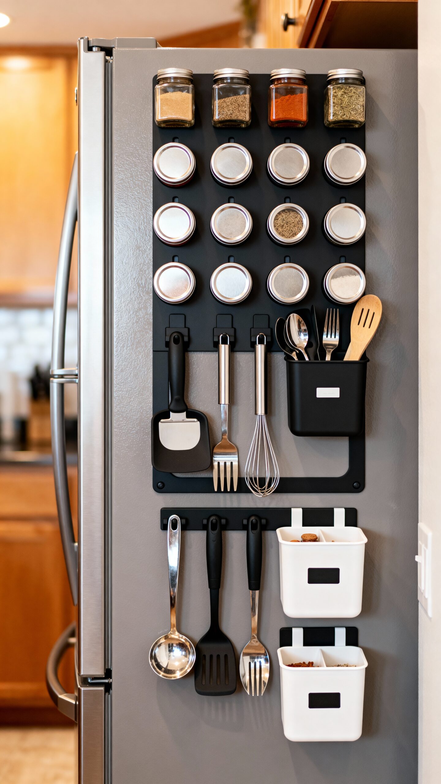 magnetic refrigerator side storage solutions