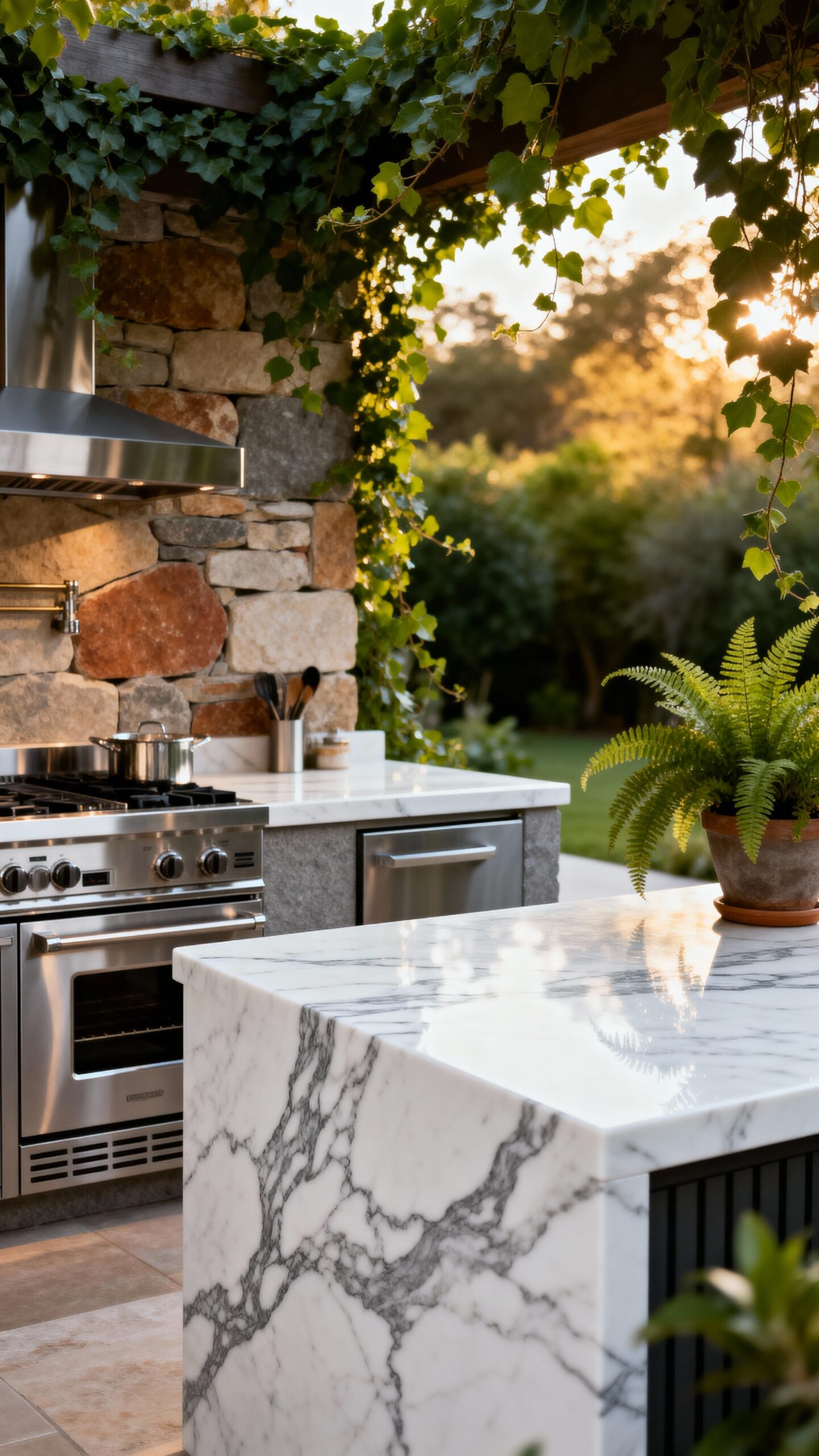 marble luxurious but maintenance intensive outdoor countertops