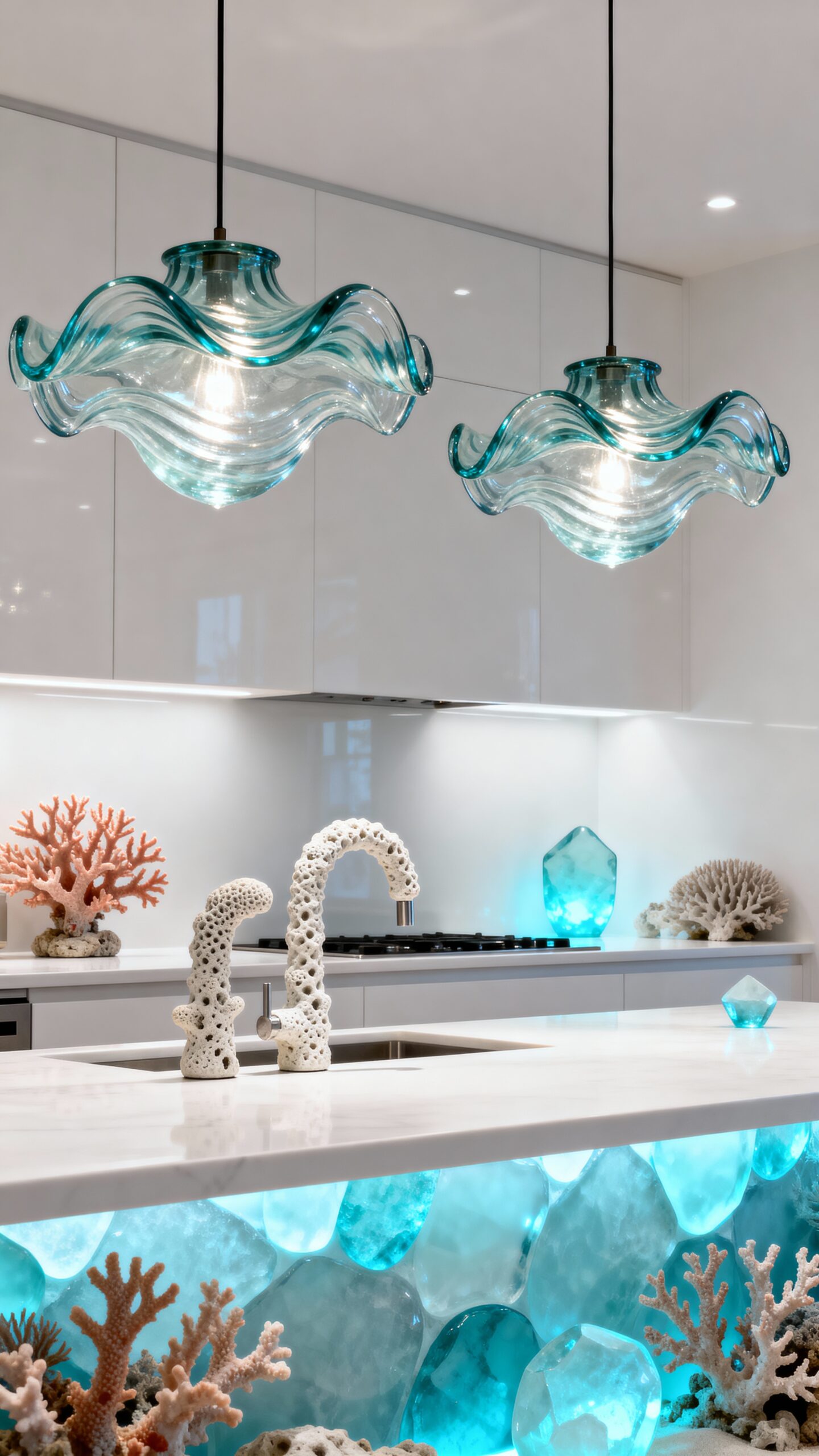 maritime coastal kitchen lighting