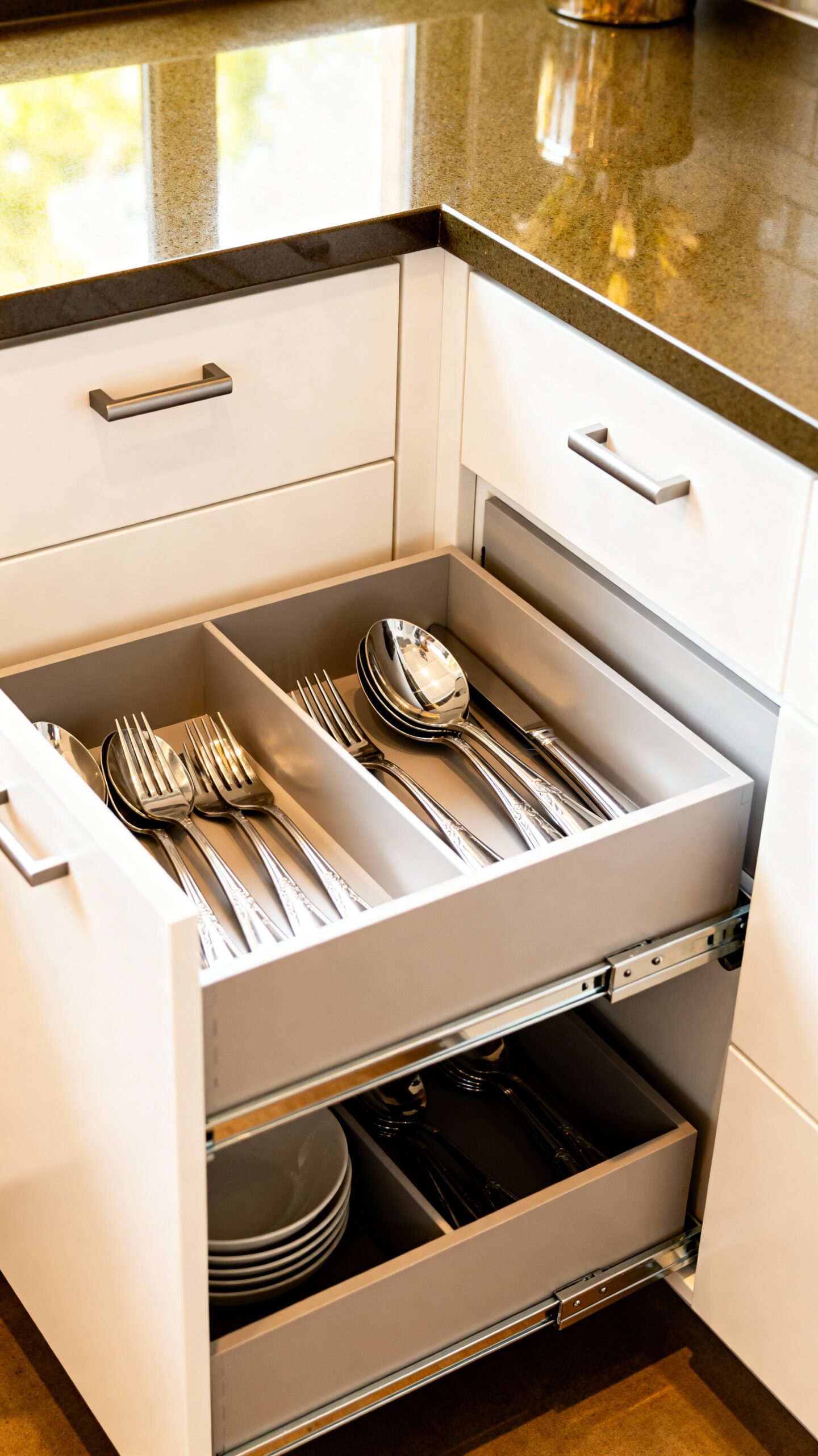 maximize accessibility with corner drawers