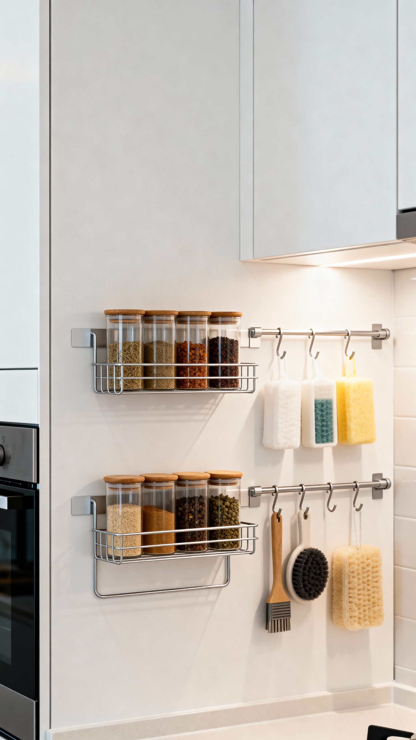 maximize cabinet door storage space