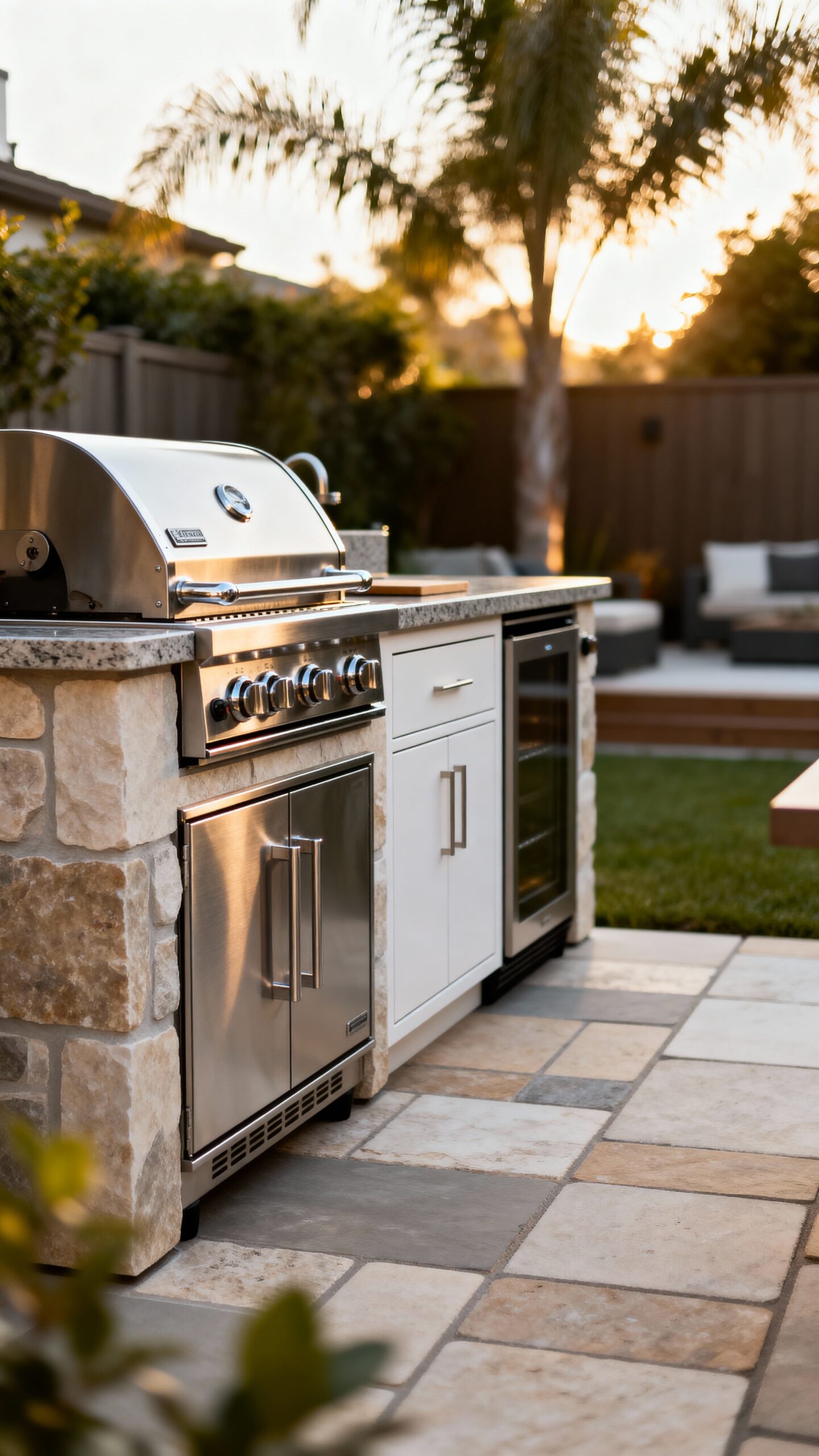 maximize compact multi functional outdoor kitchen space