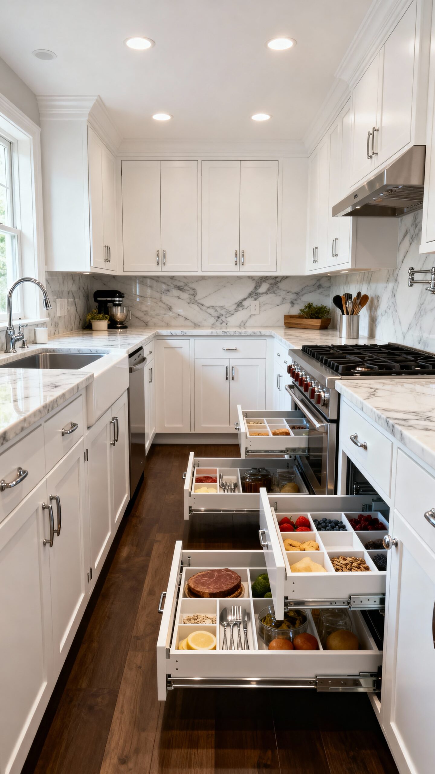 maximize concealed cabinet underfoot storage