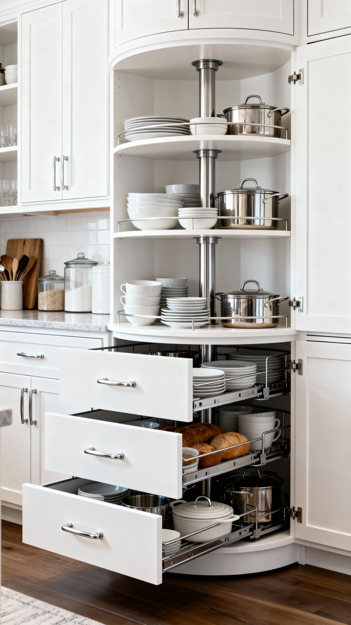 maximize corner storage minimize wasted space