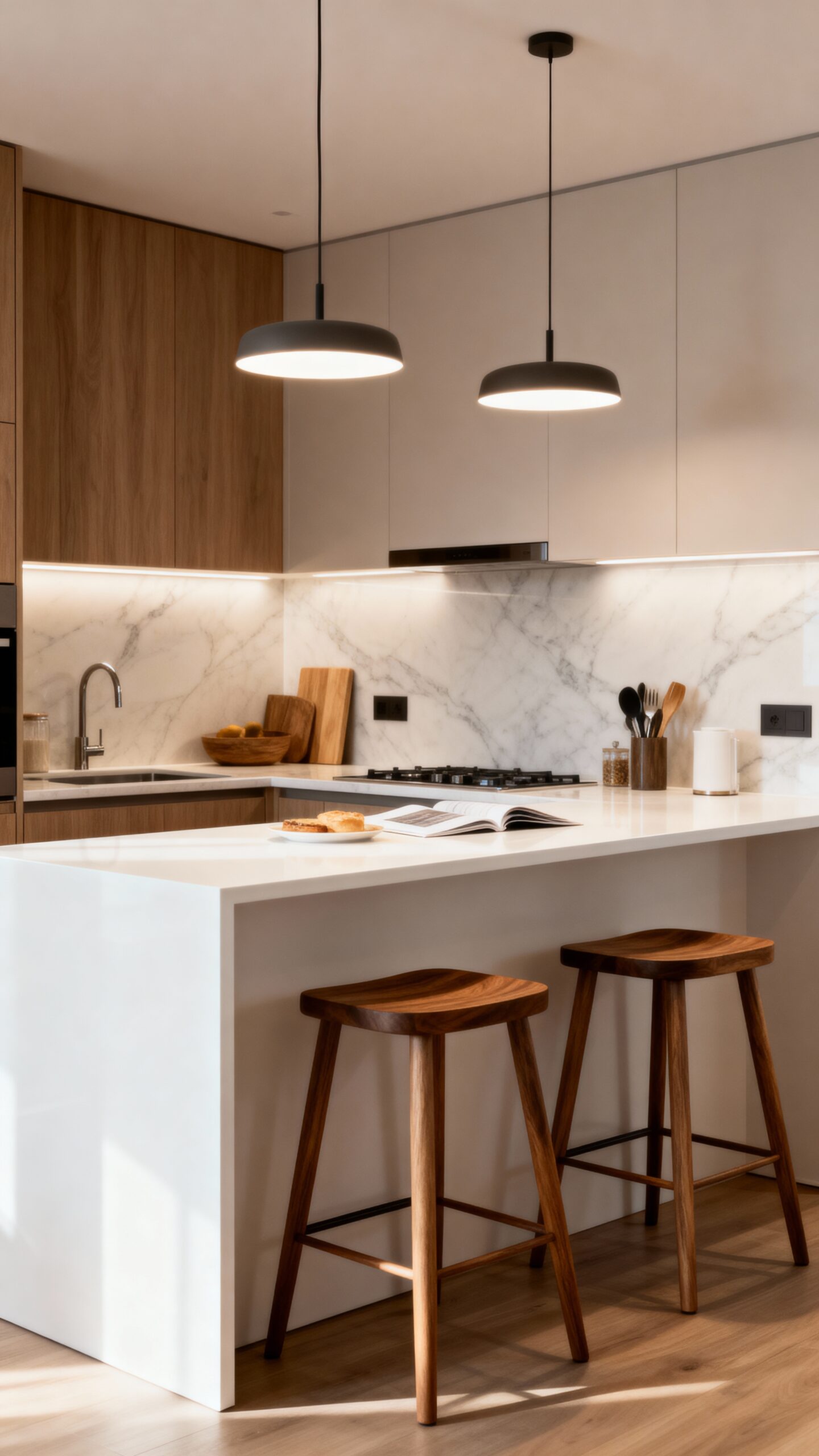 maximize kitchen space with breakfast bar