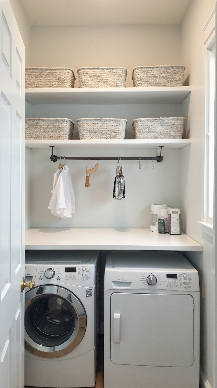 maximize laundry room storage vertically