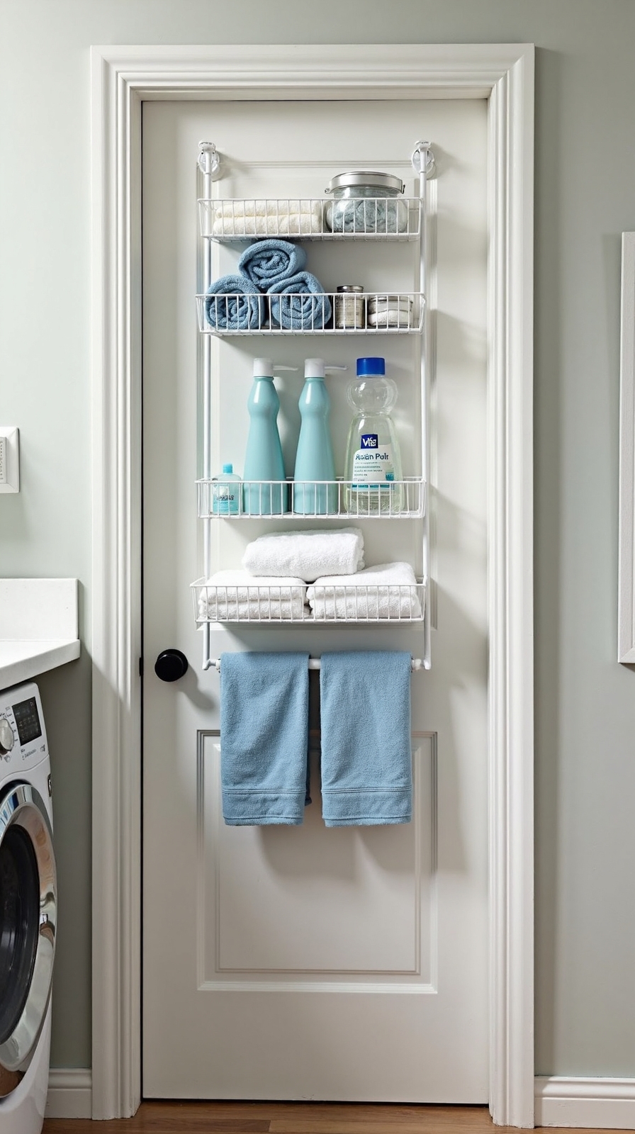 maximize laundry room storage vertically