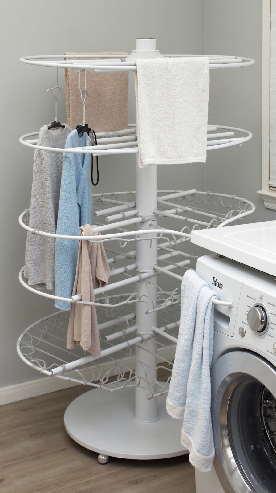 maximize laundry space with rotating carousel