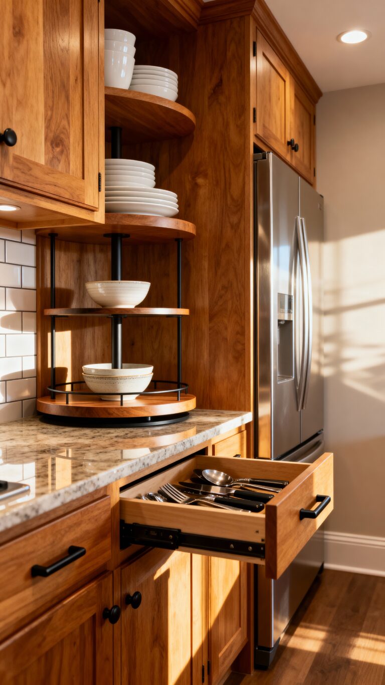 maximize space in kitchen cabinets