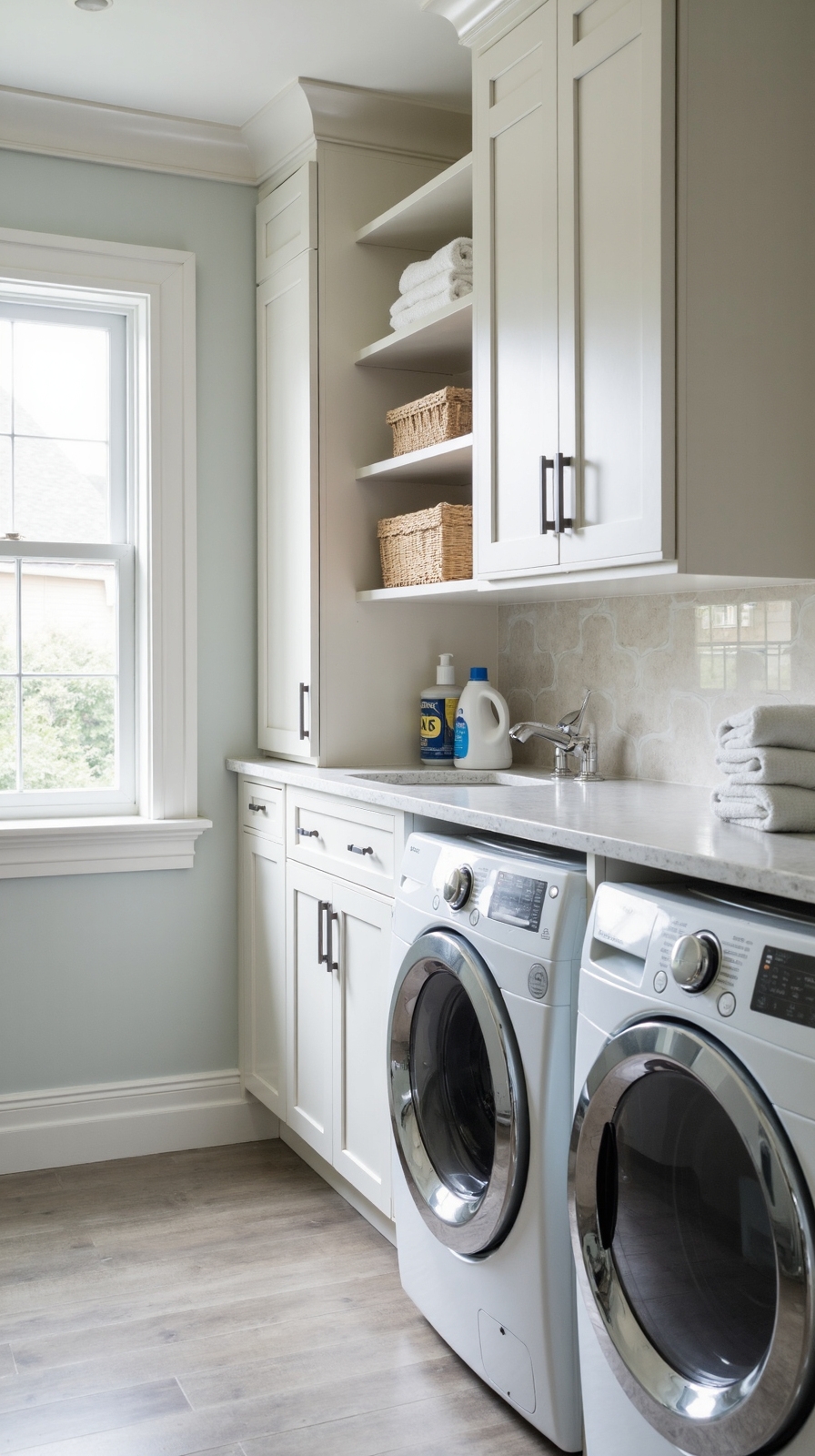 maximize storage with floor to ceiling cabinets