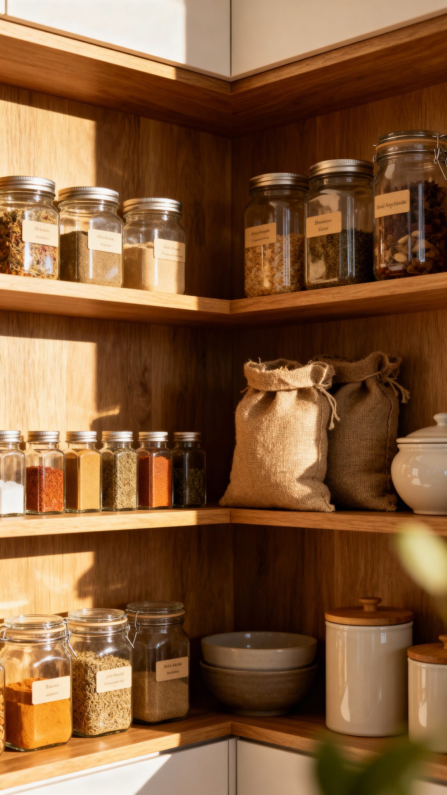 maximize unused corner storage space