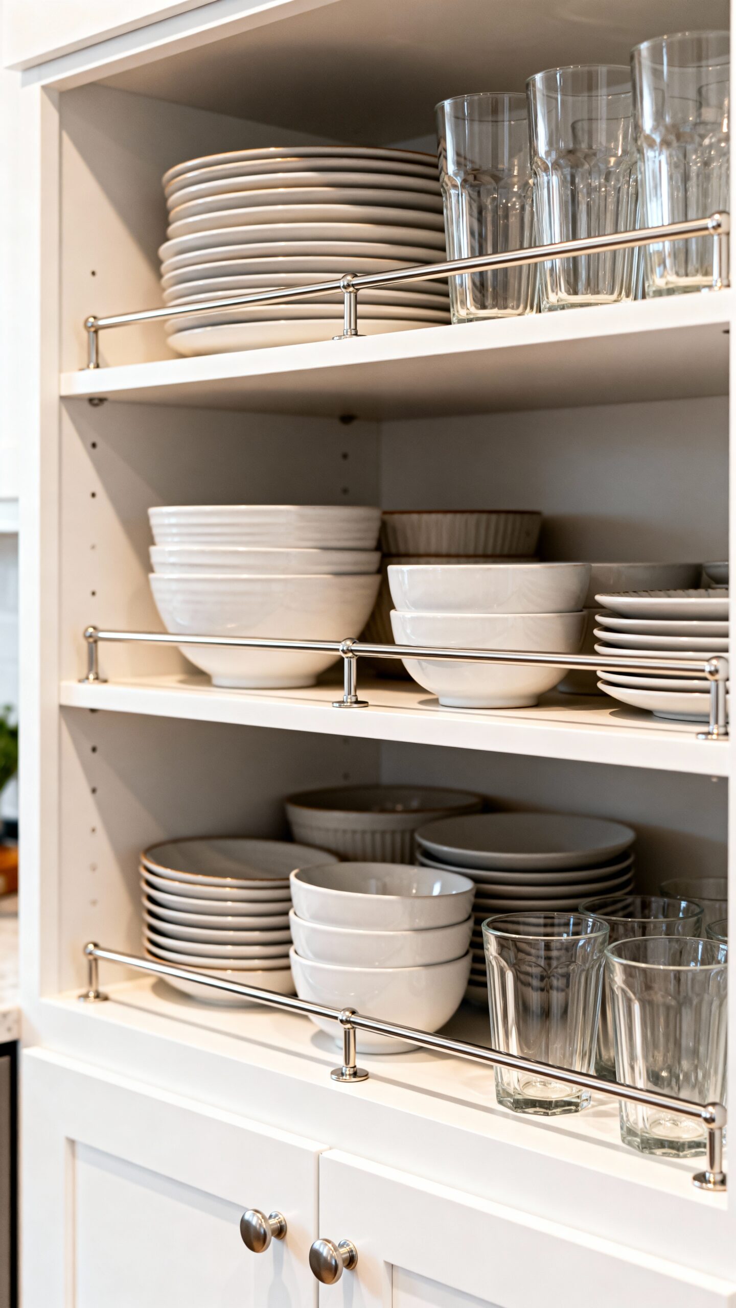 maximize vertical kitchen storage space