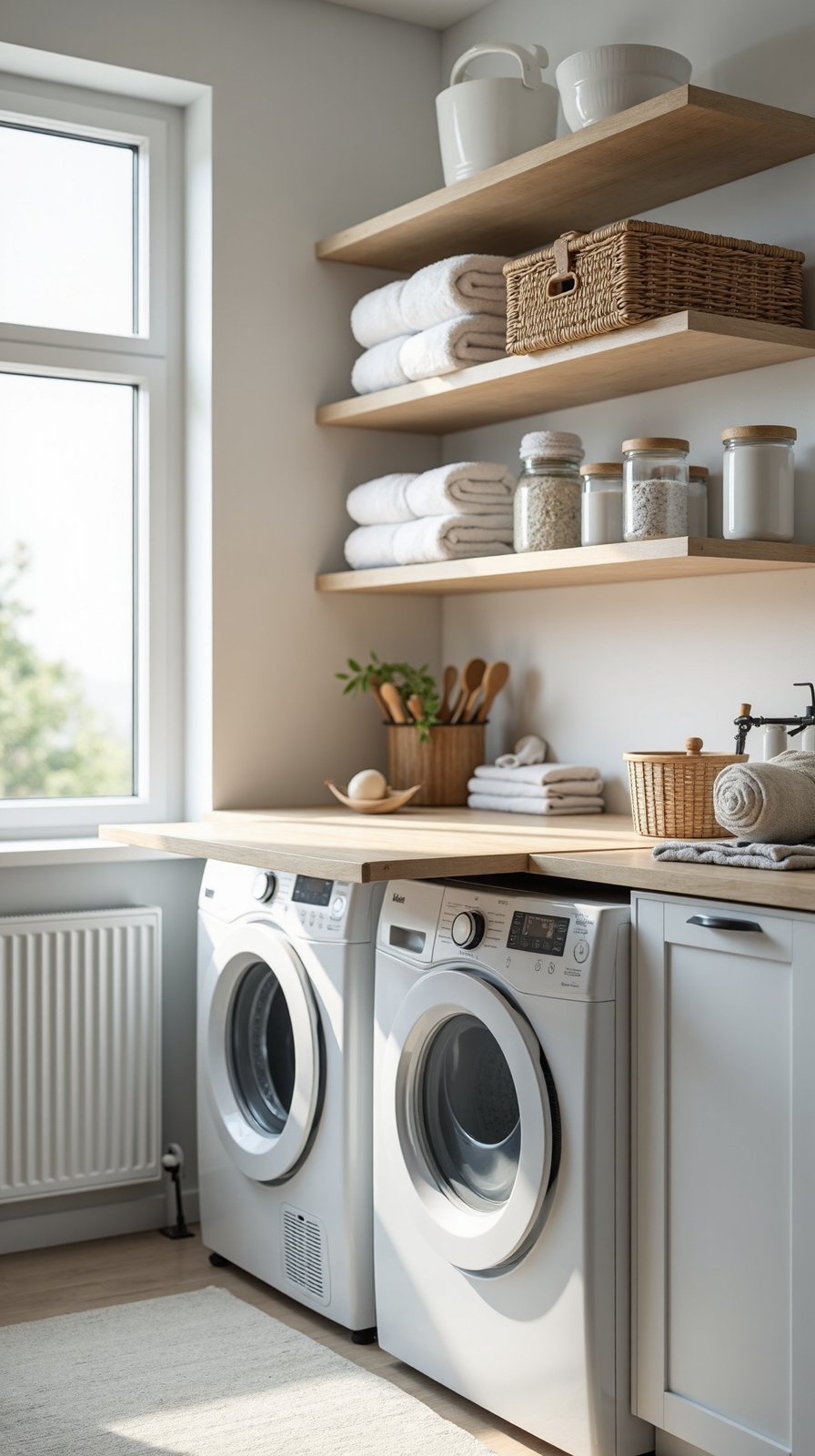 maximize vertical laundry room functionality