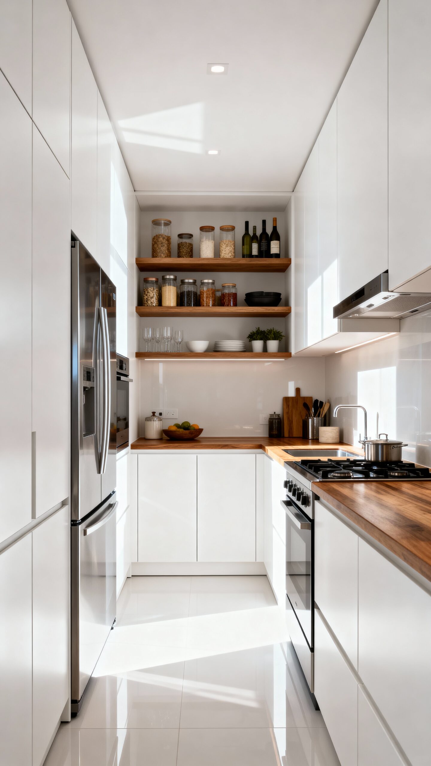 maximize vertical storage for small kitchens