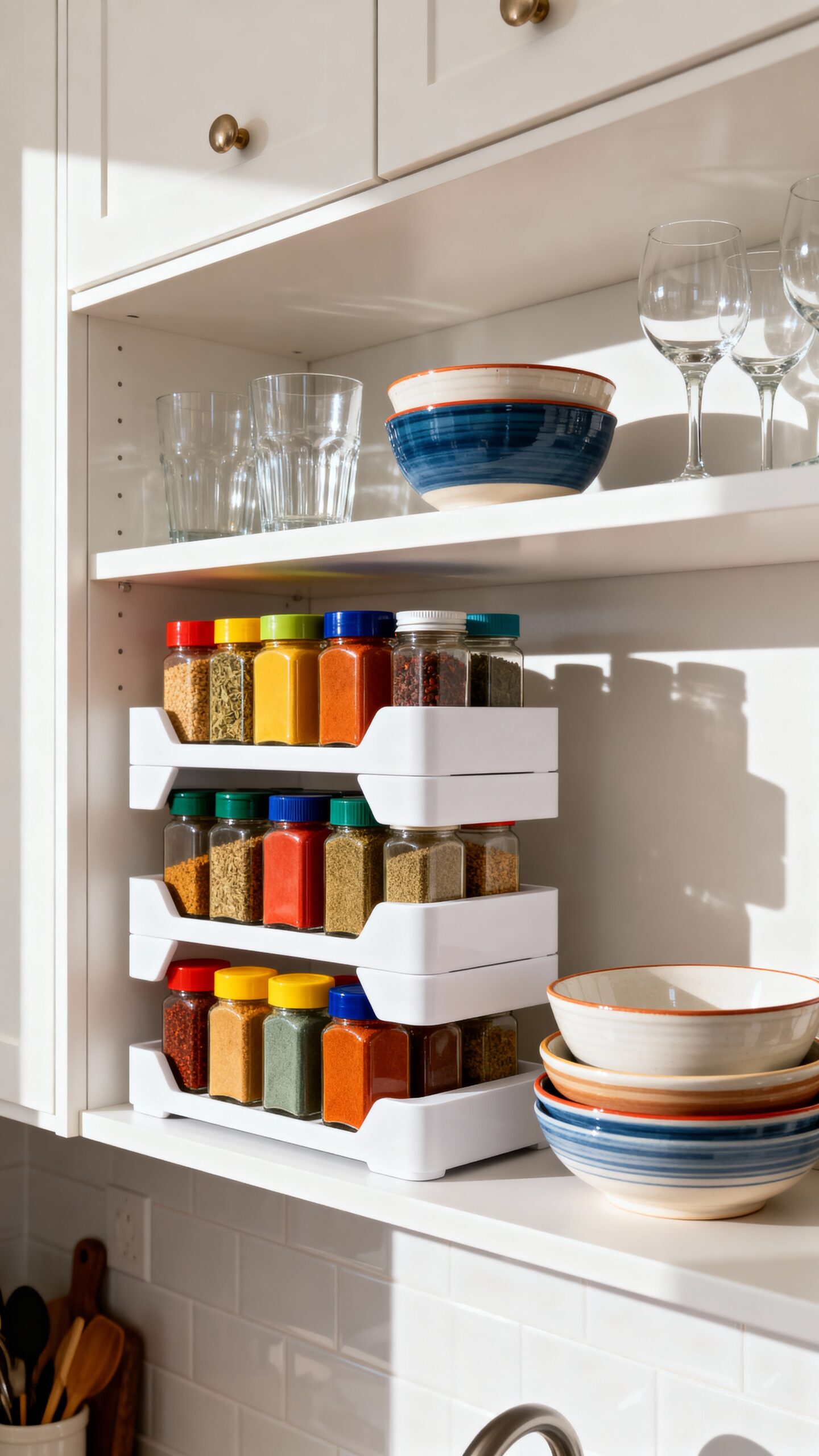 maximize vertical storage with shelf risers