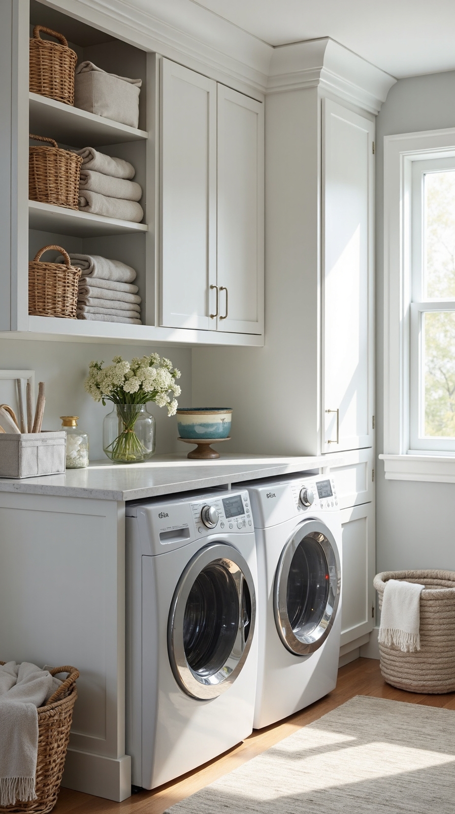 maximized laundry room storage efficiency