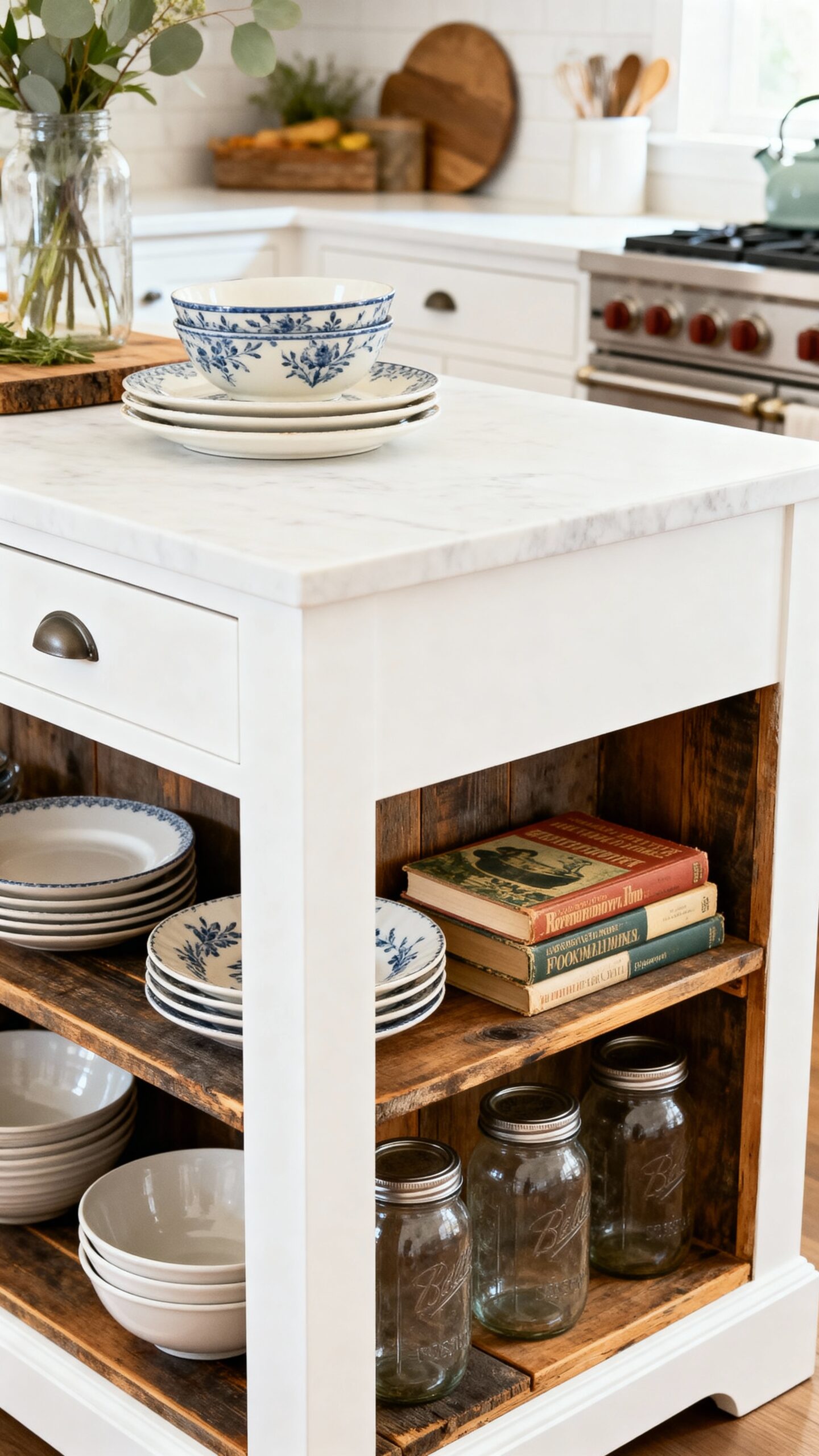 maximized storage with functional shelving