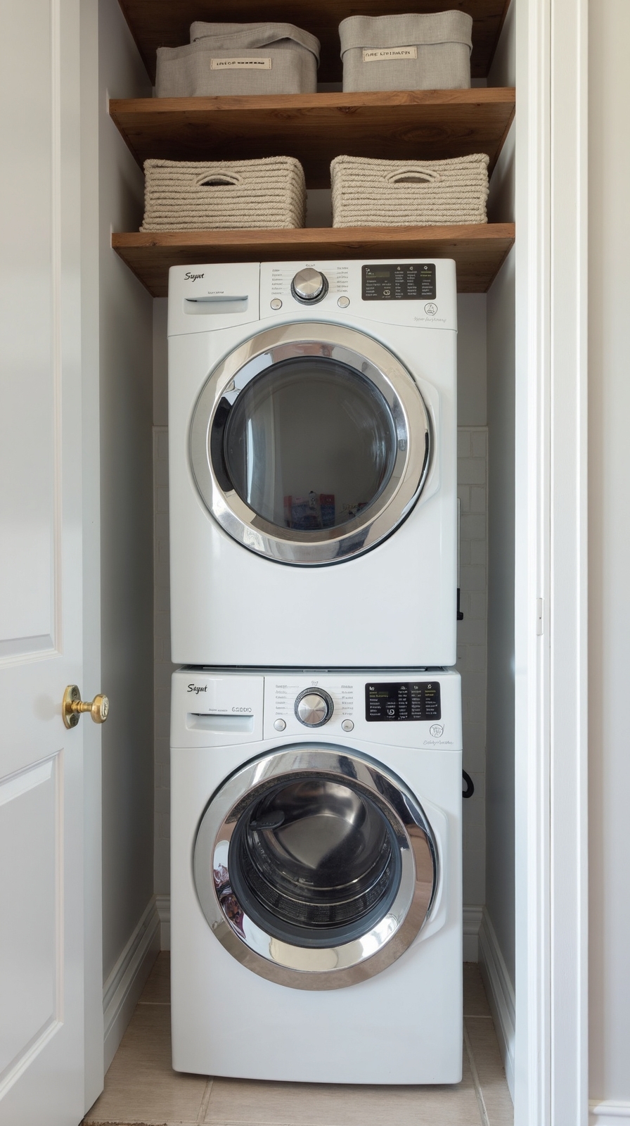 maximizing vertical laundry room space