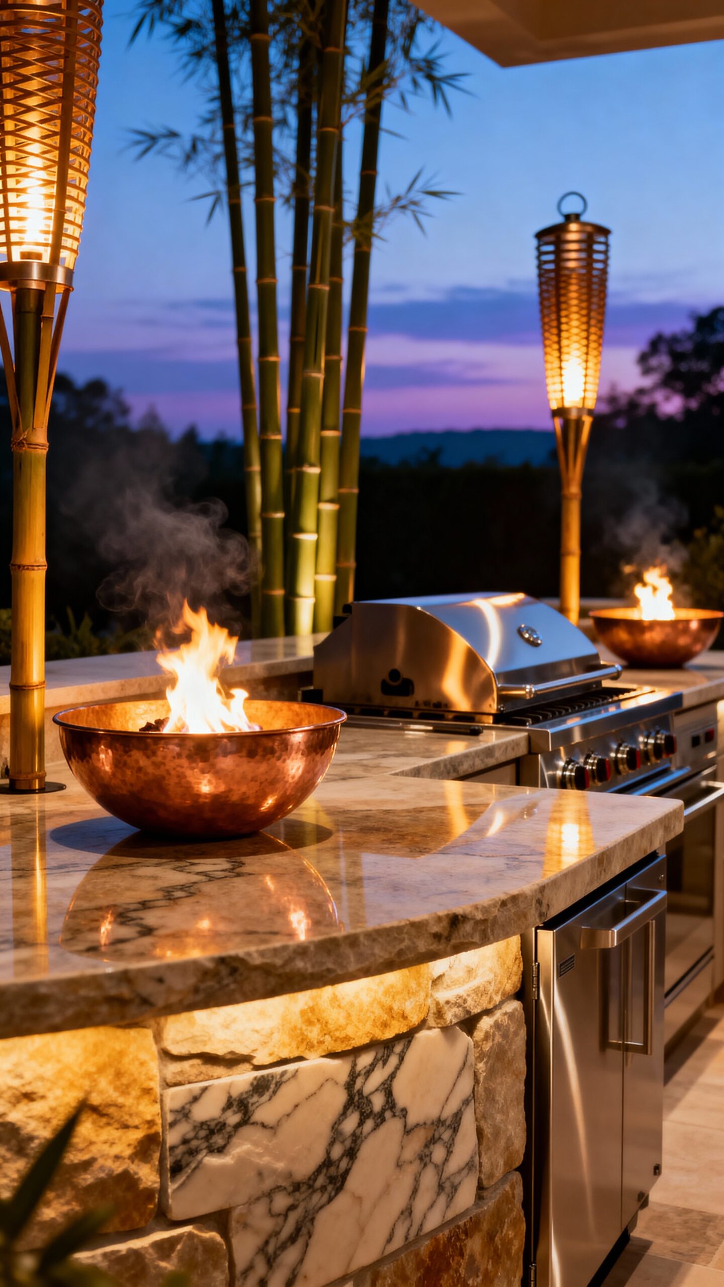 mesmerizing outdoor fire d cor ambiance