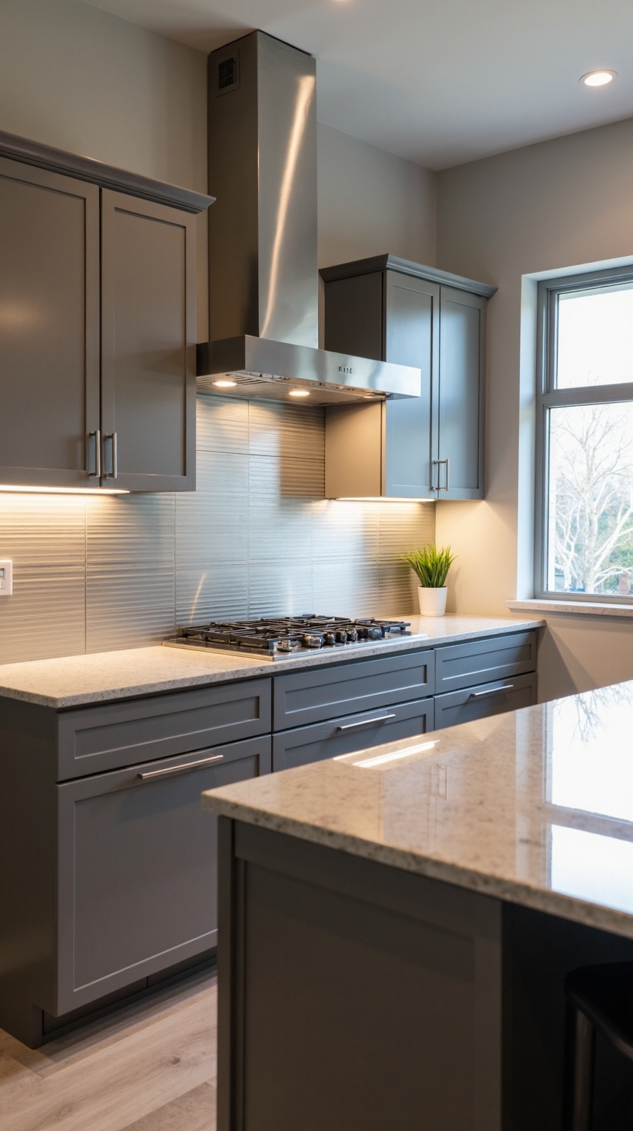 metallic brushed industrial sophisticated