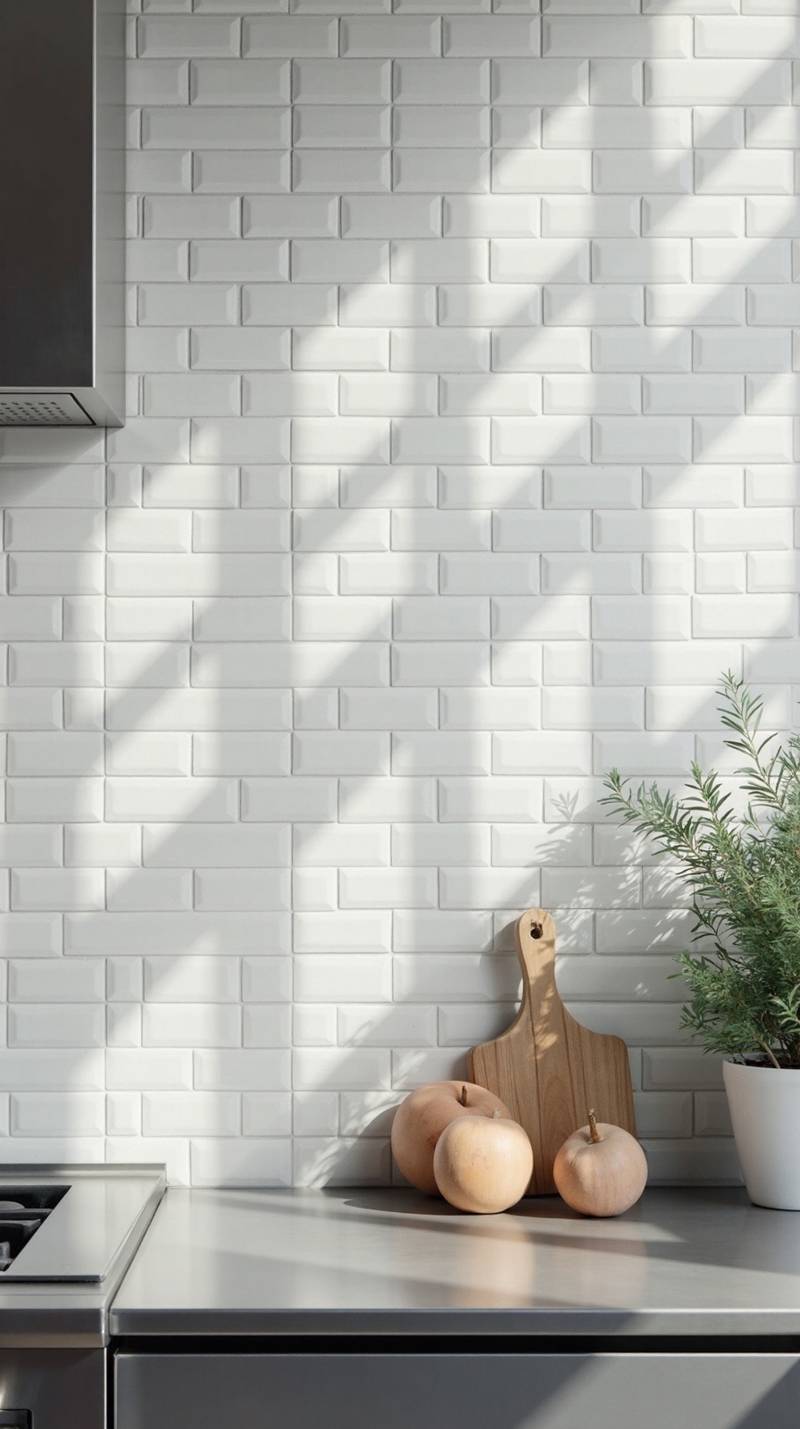 modern sophisticated vertical backsplash