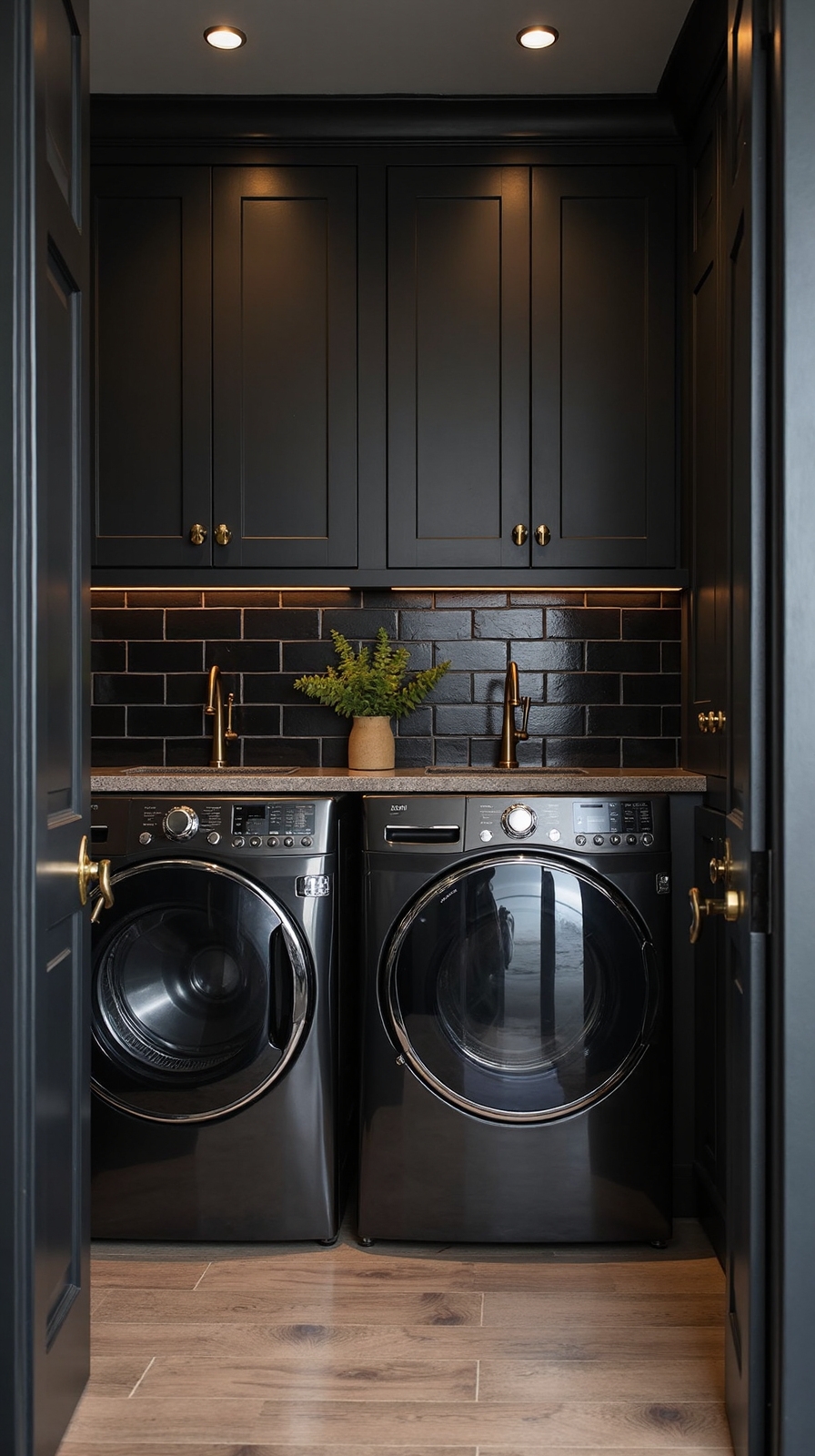 moody dramatic sophisticated cohesive laundry design