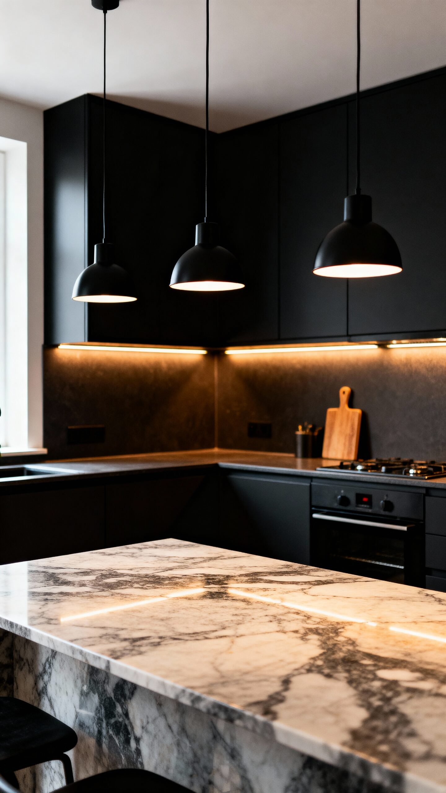 moody kitchen pendant lighting statements