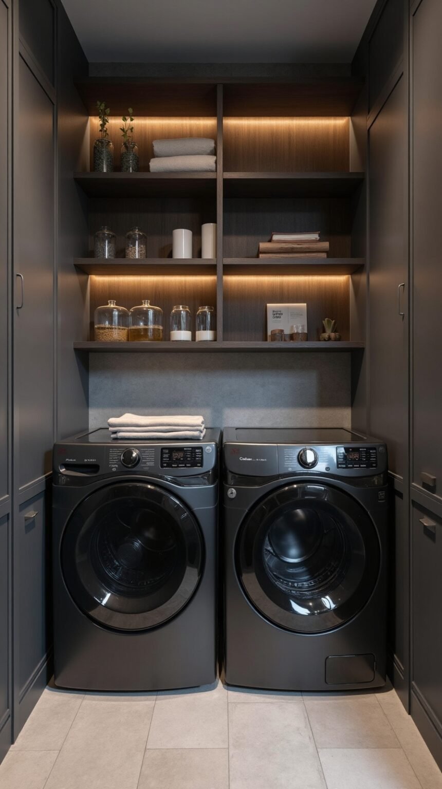 13 Dark Laundry Room Ideas for a Moody Modern Look