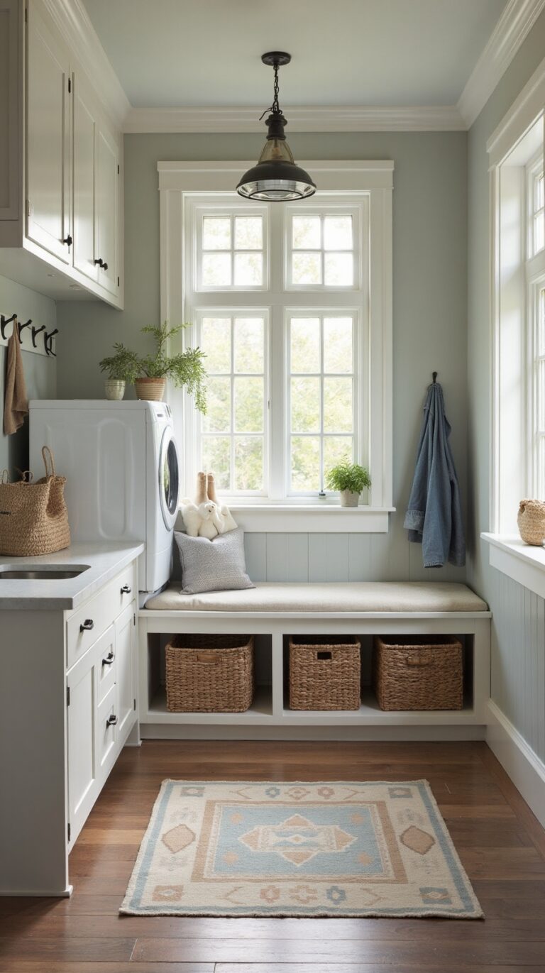 multifunctional mudroom laundry room design