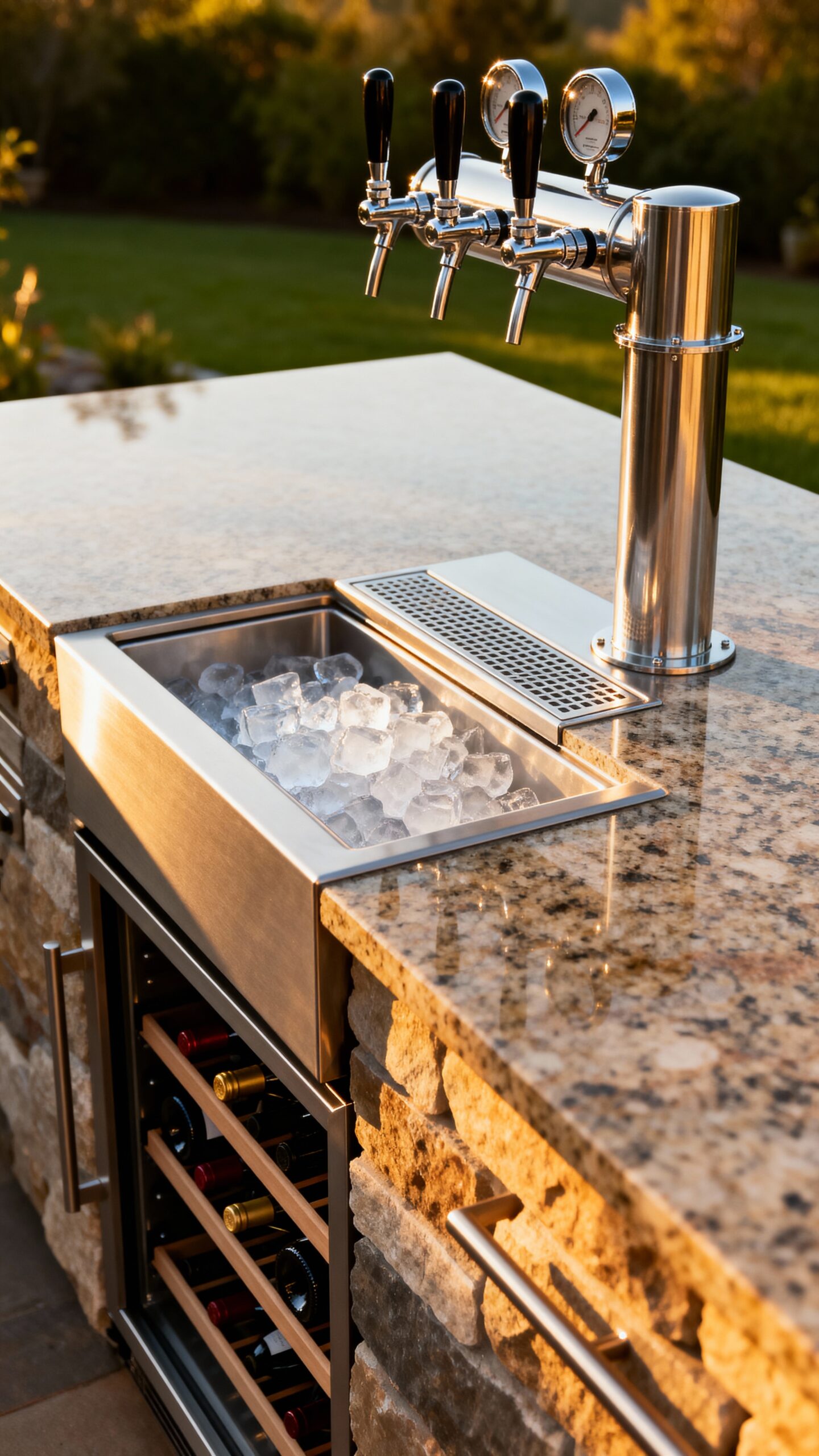 multifunctional outdoor bar sink system