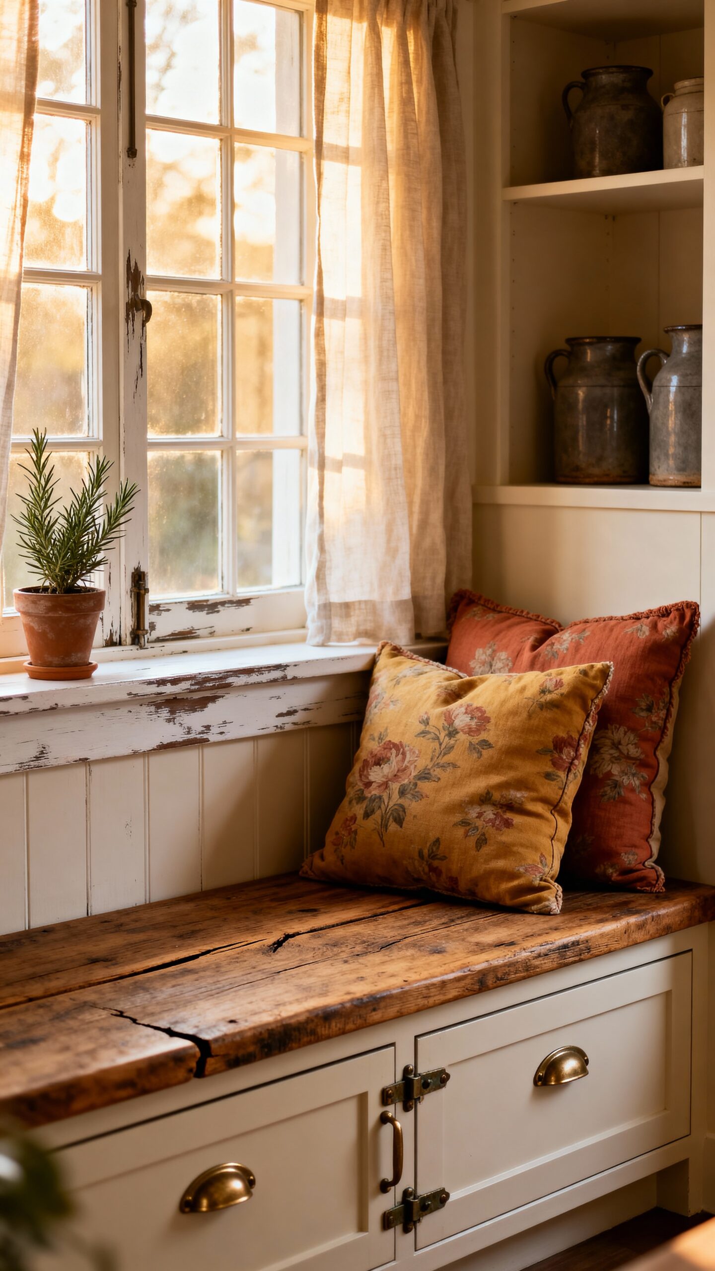 multipurpose storage seating rustic charm