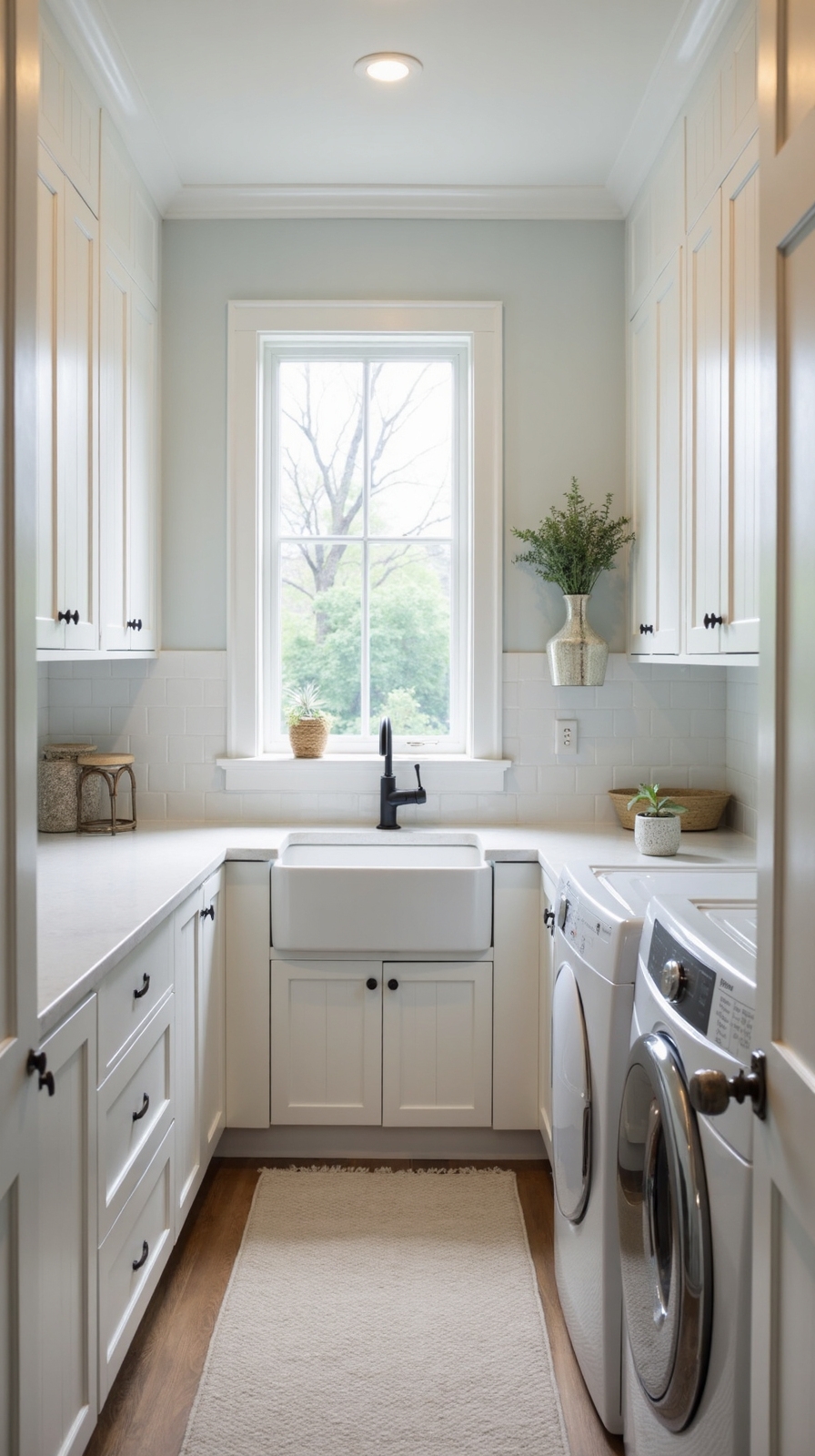 narrow multifunctional space saving laundry hub