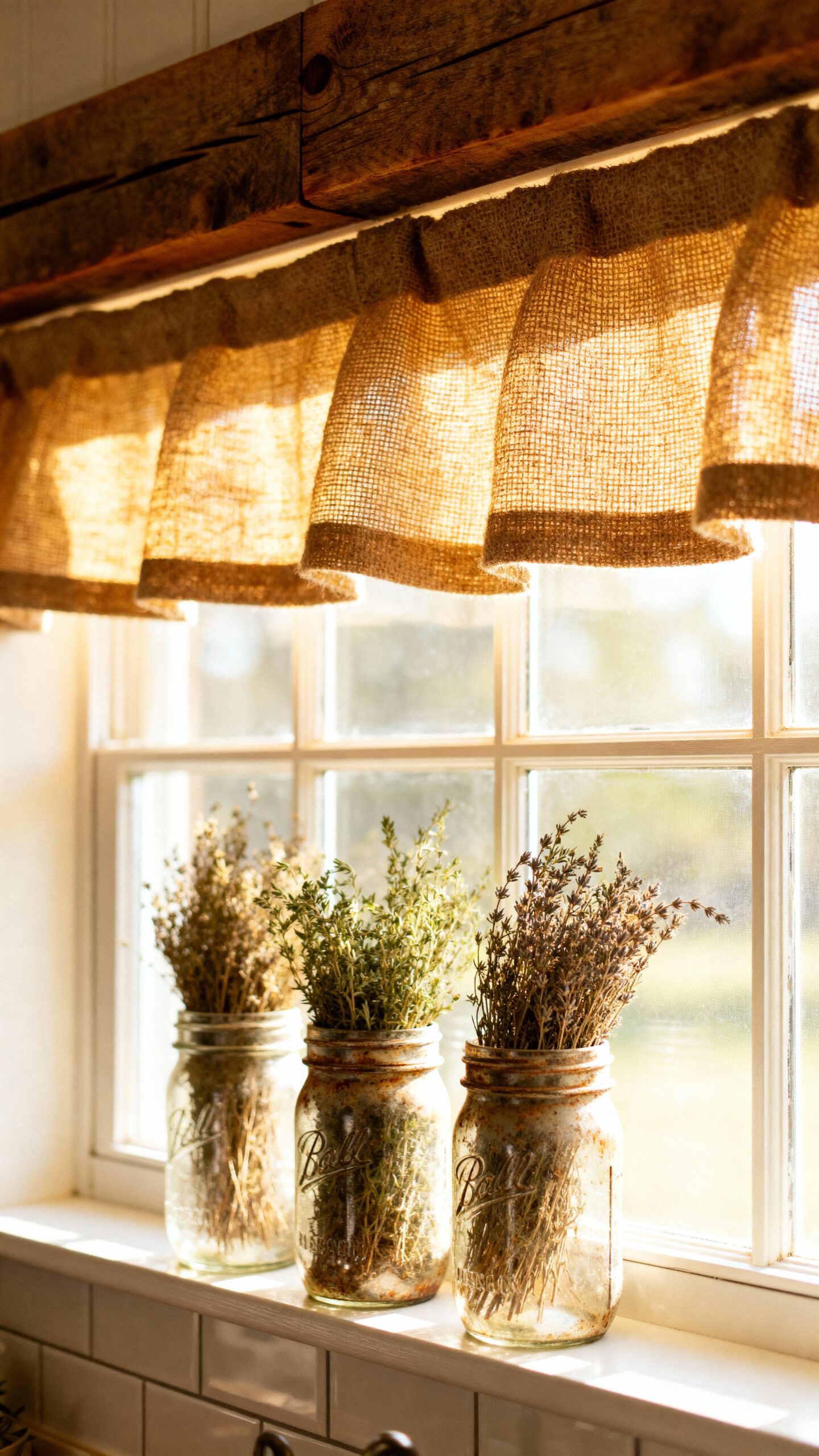 natural farmhouse kitchen windows