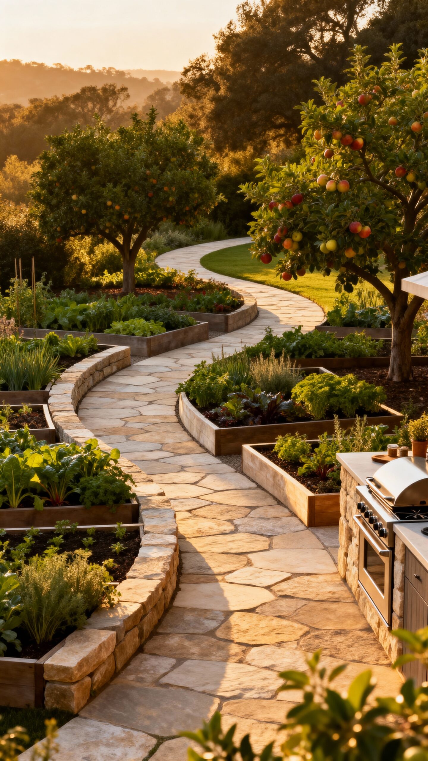 natural stone garden pathways
