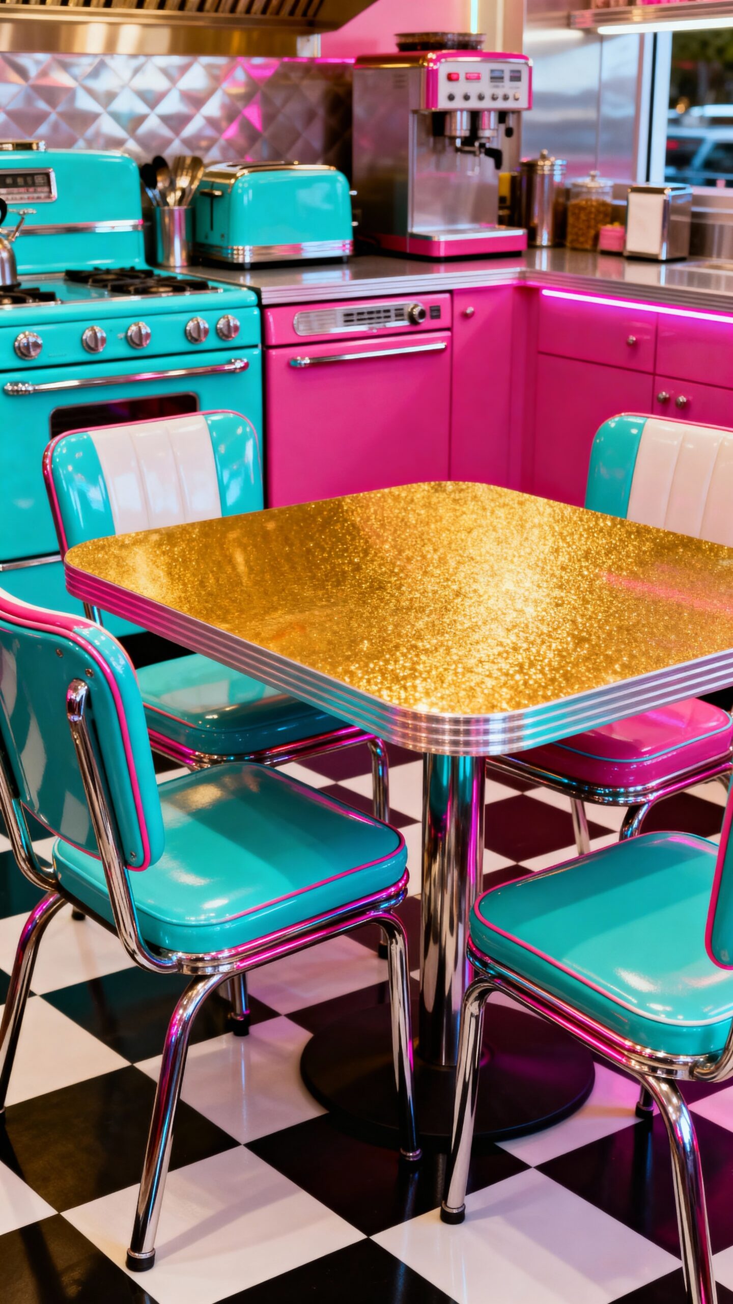 nostalgic retro diner inspired kitchen decor