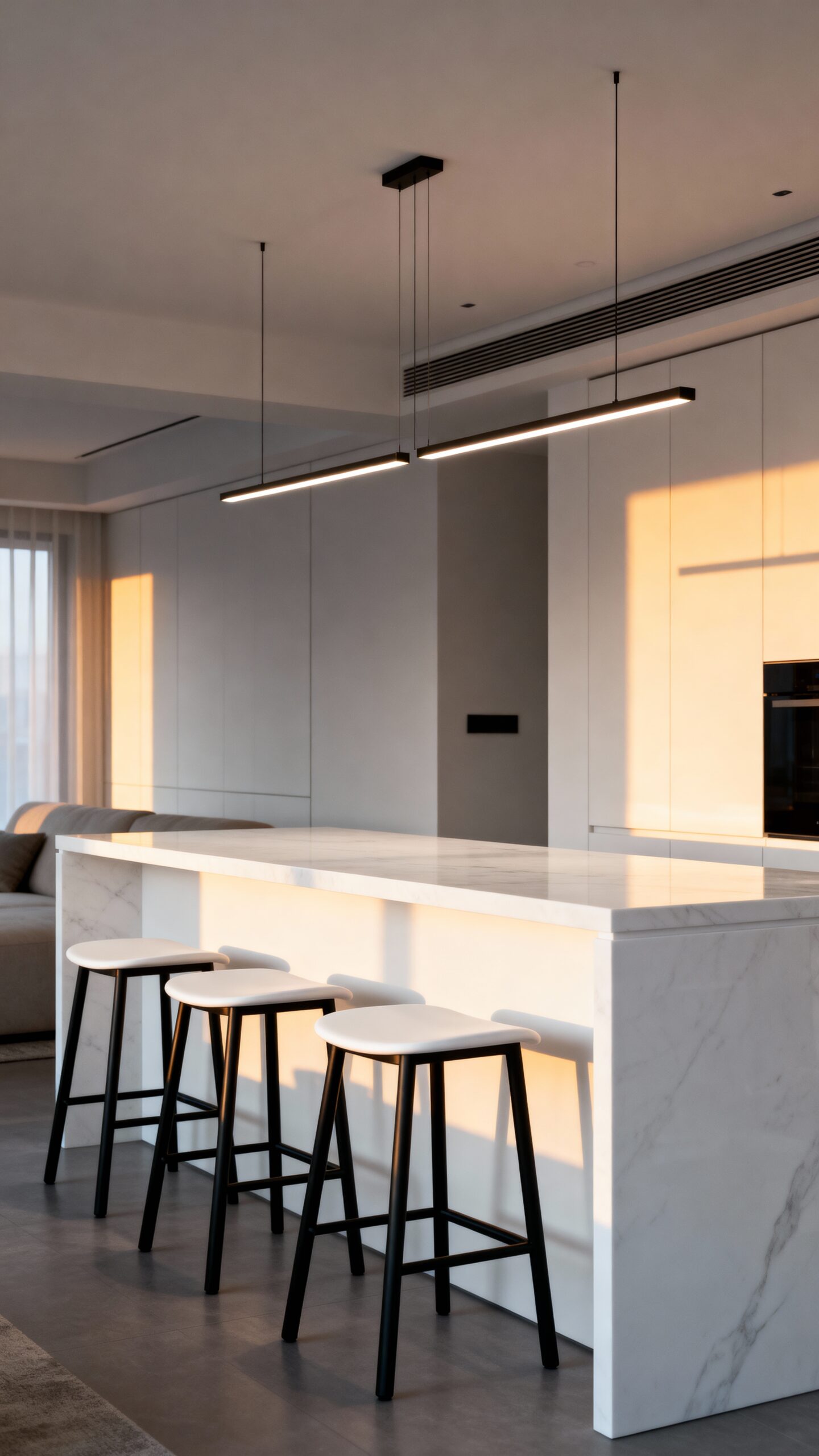 open plan kitchen zoning