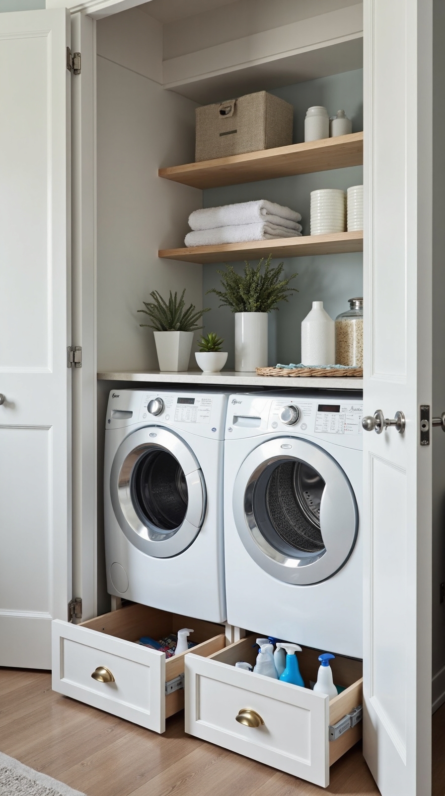 optimize laundry storage space efficiently