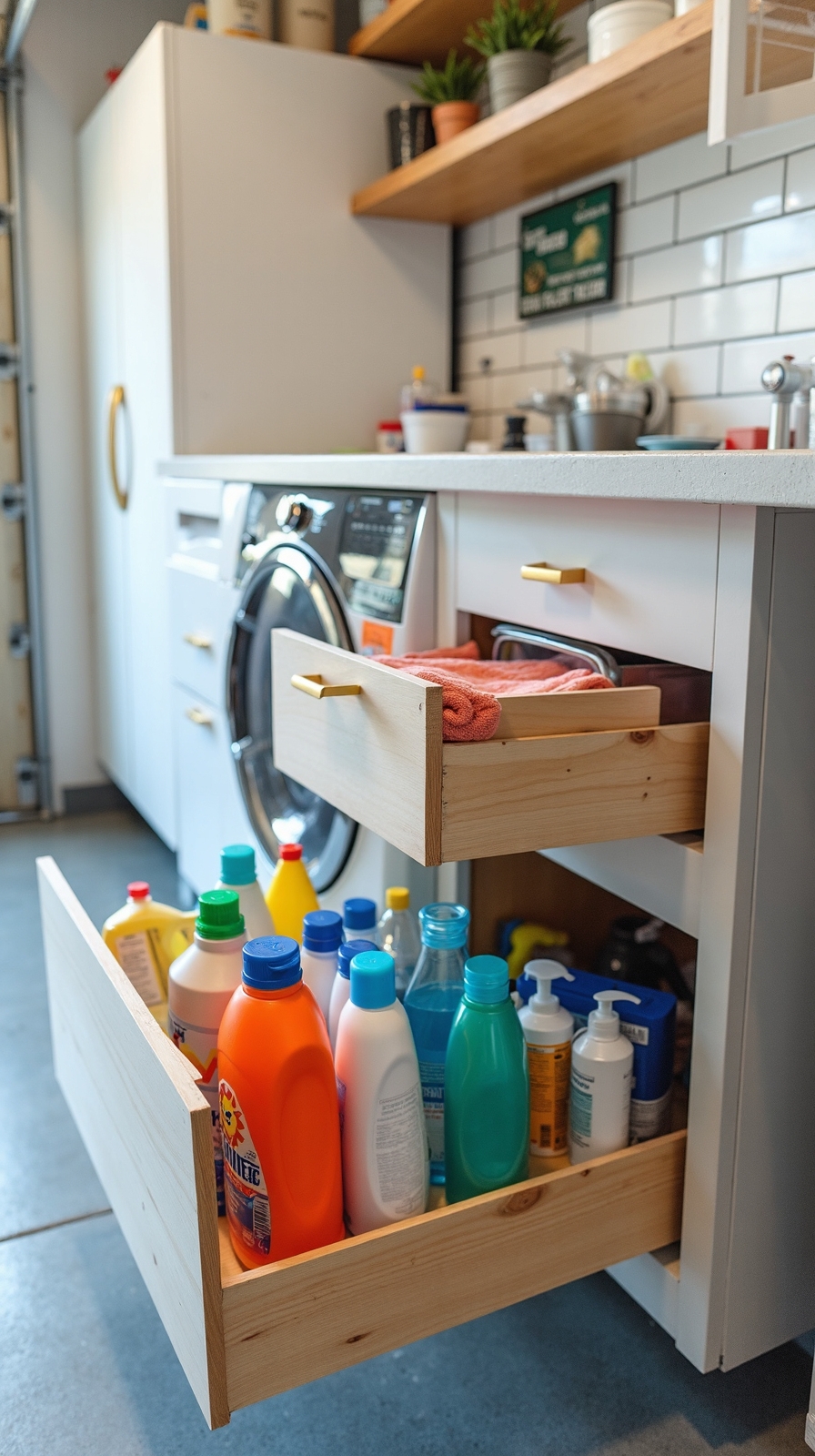 organized accessible streamlined laundry storage